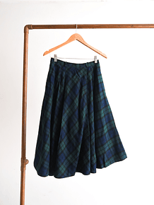 Falda tartán vintage made in Chile