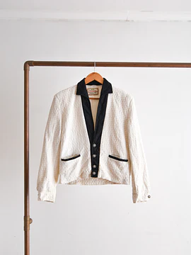 Chaqueta marfil vintage 60s