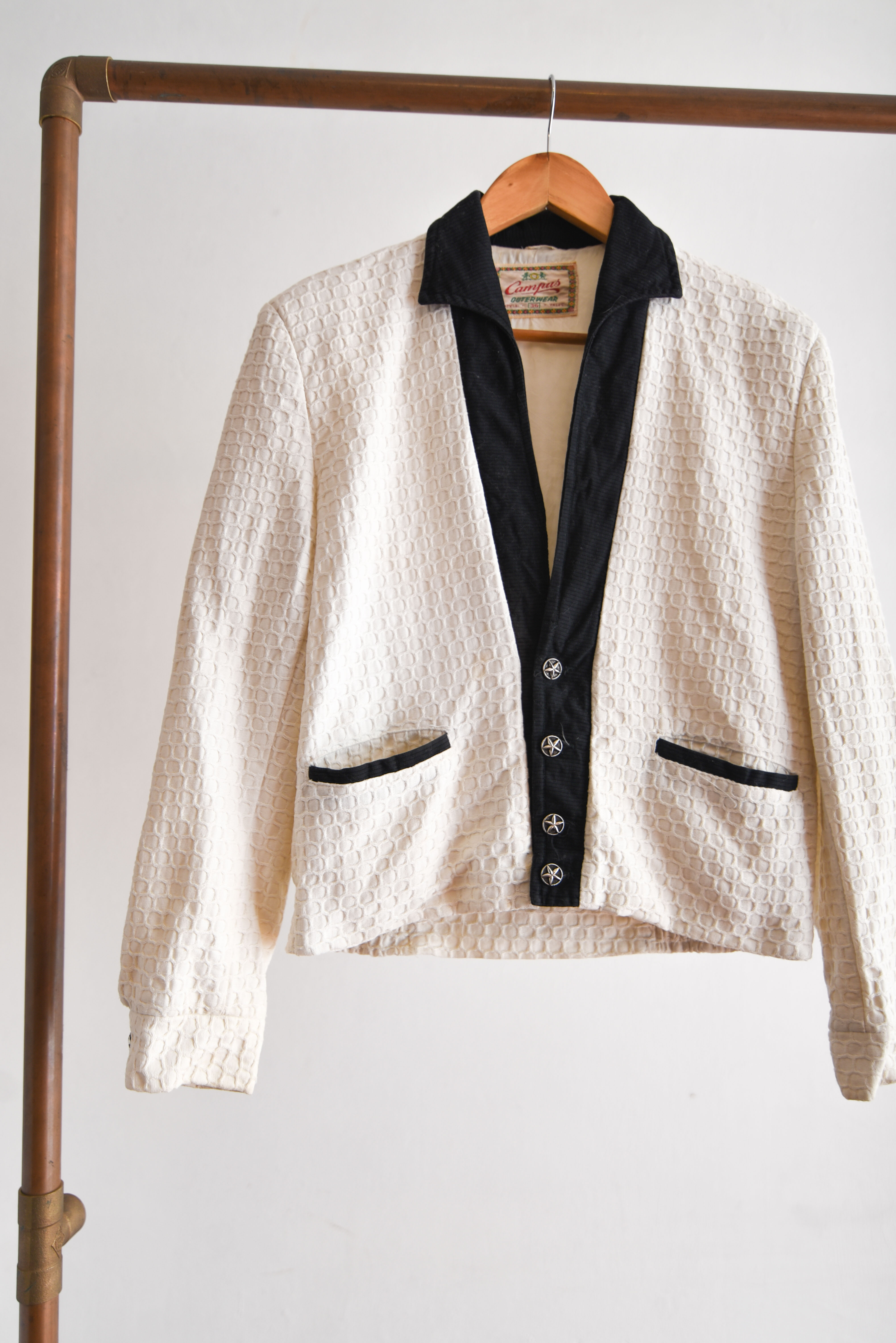 Chaqueta marfil vintage 60s