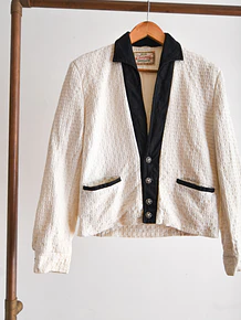 Chaqueta marfil vintage 60s