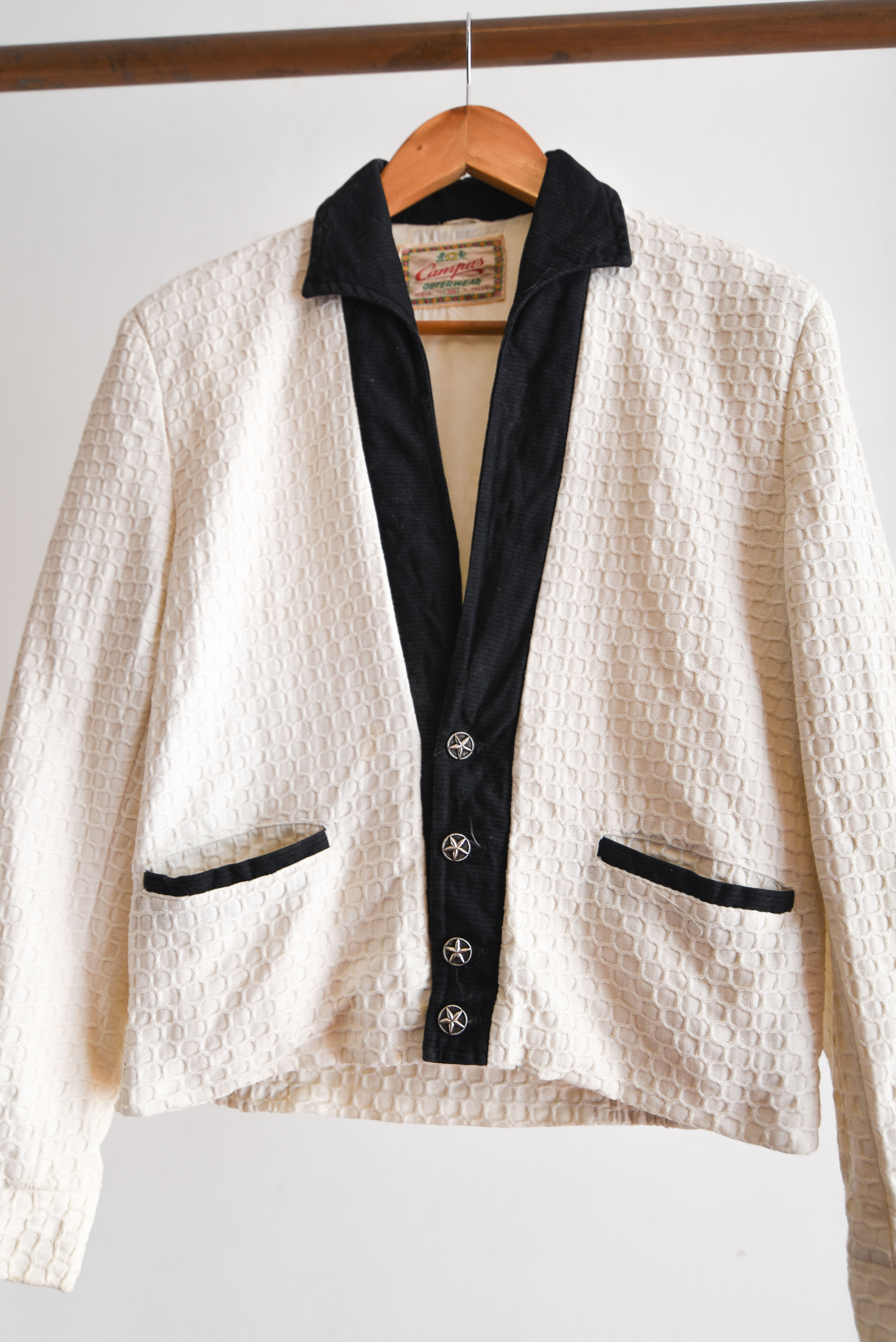 Chaqueta marfil vintage 60s