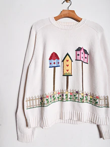 Chaleco vintage casitas