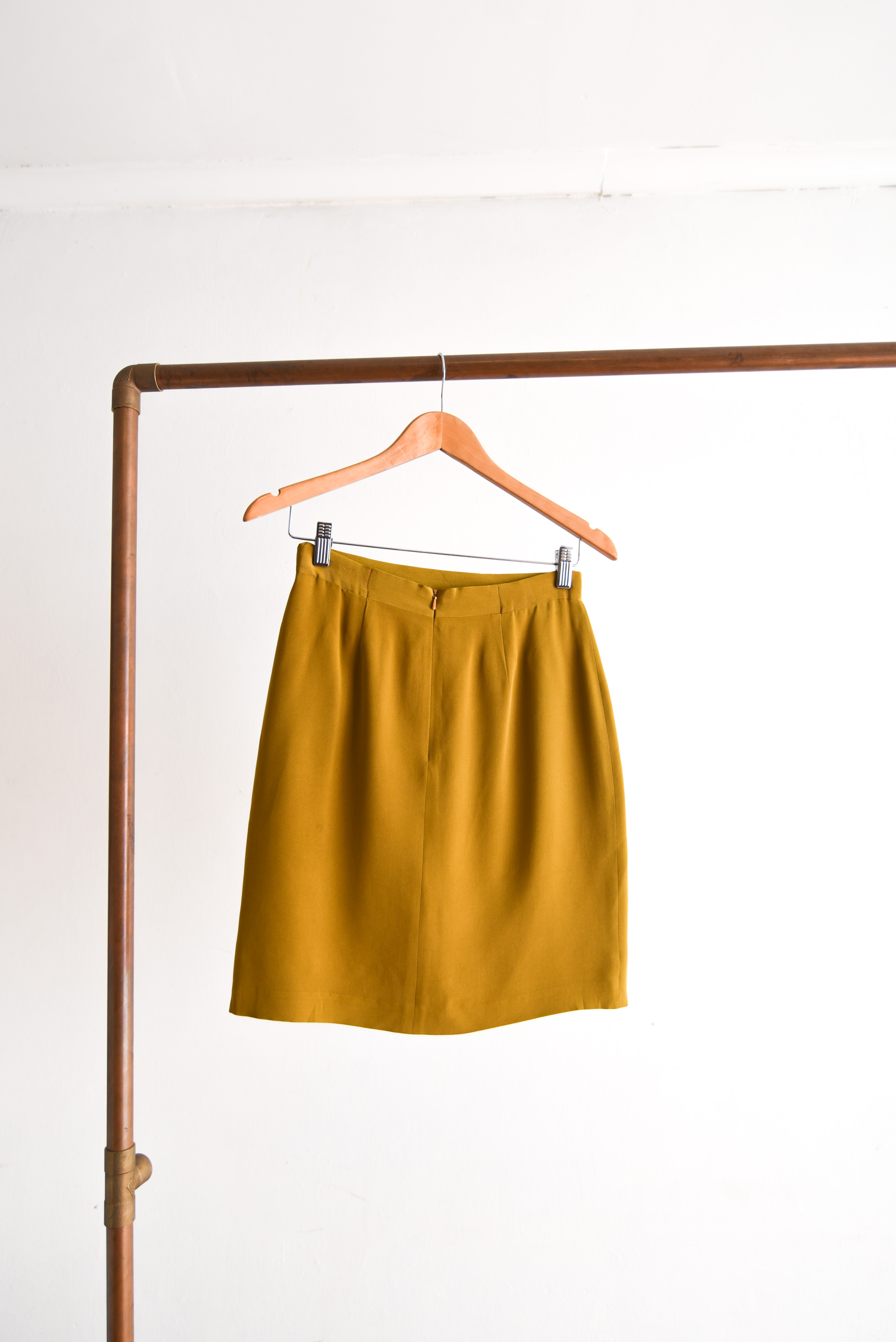 Falda golden silk vintage