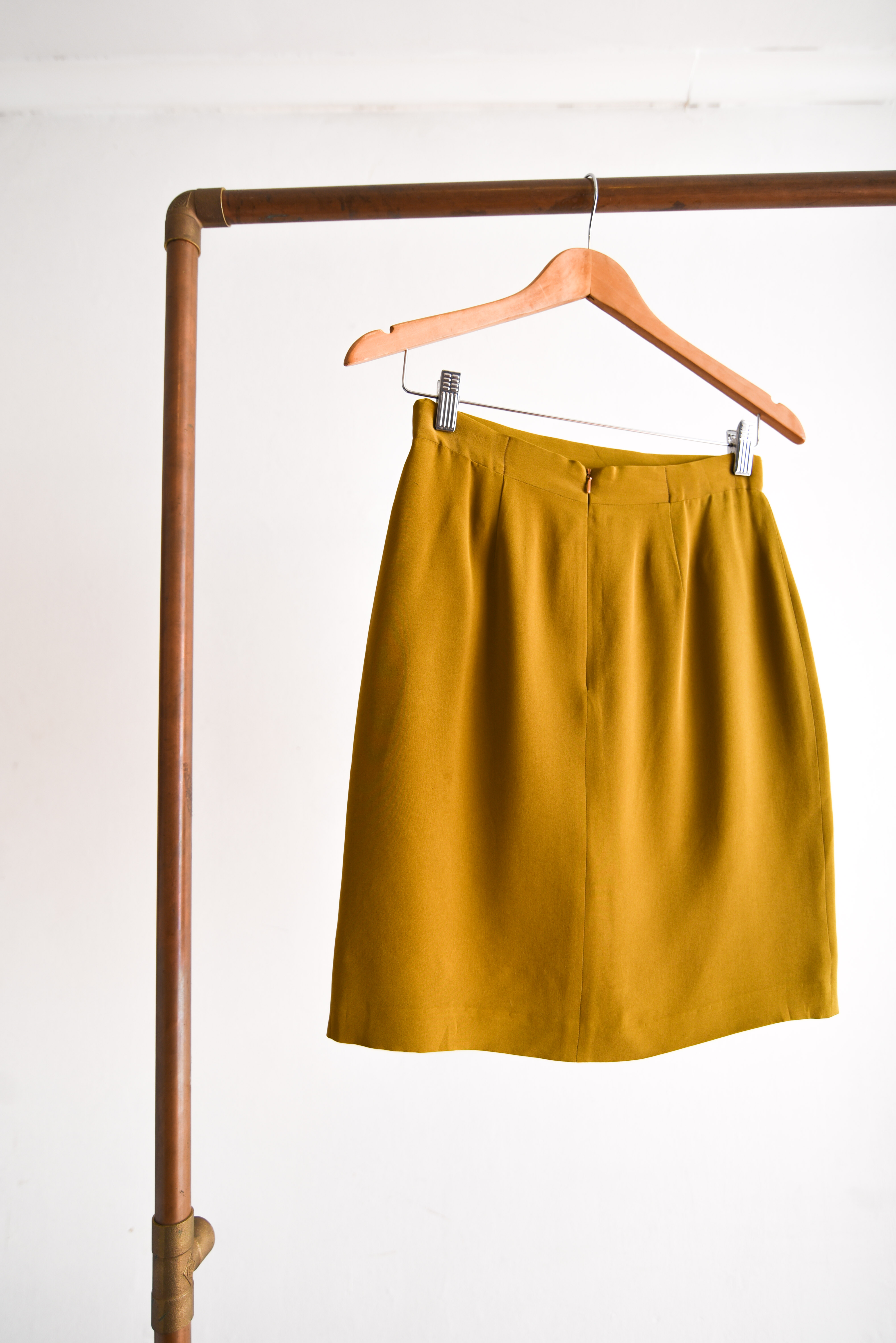 Falda golden silk vintage