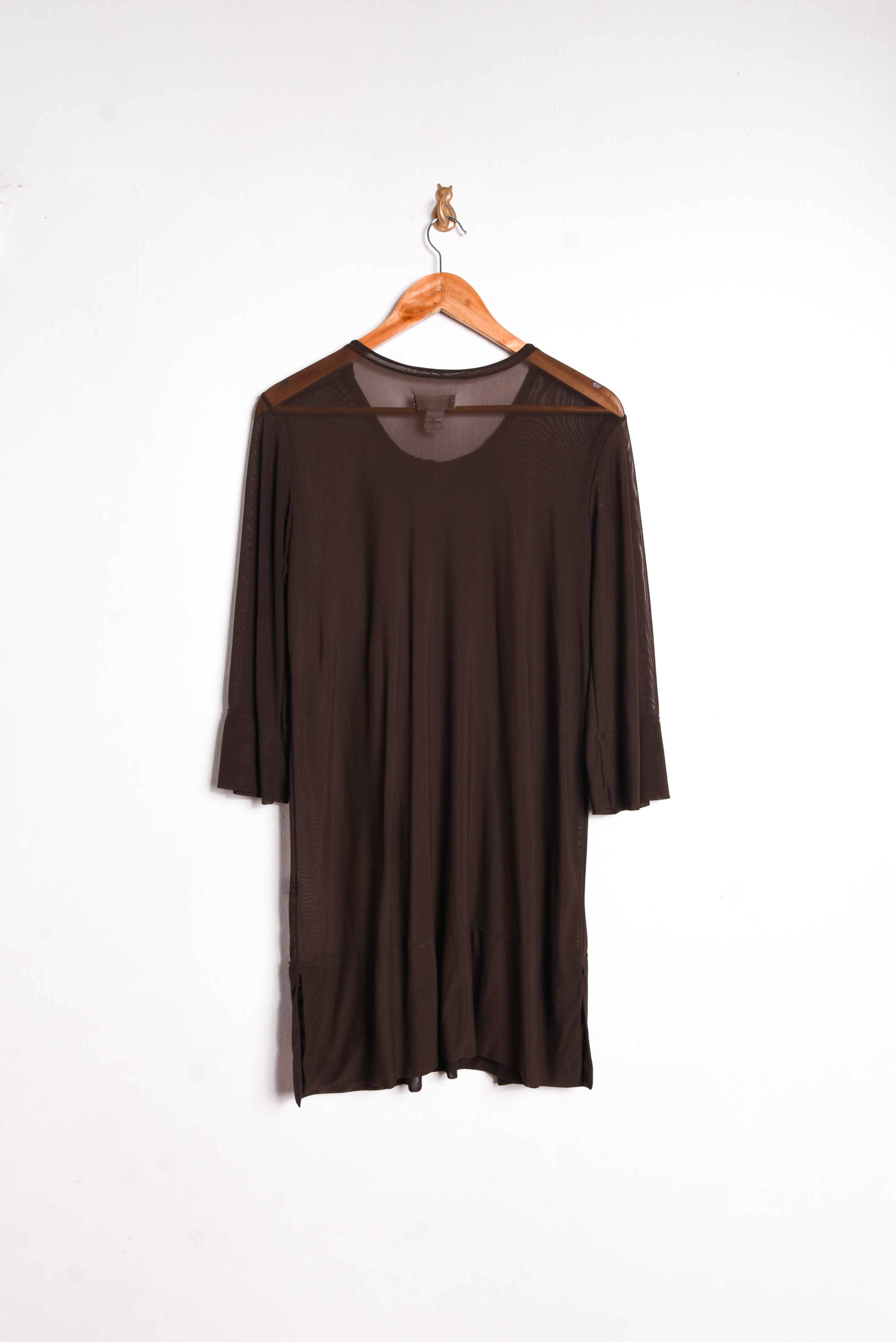 Vestido café mesh