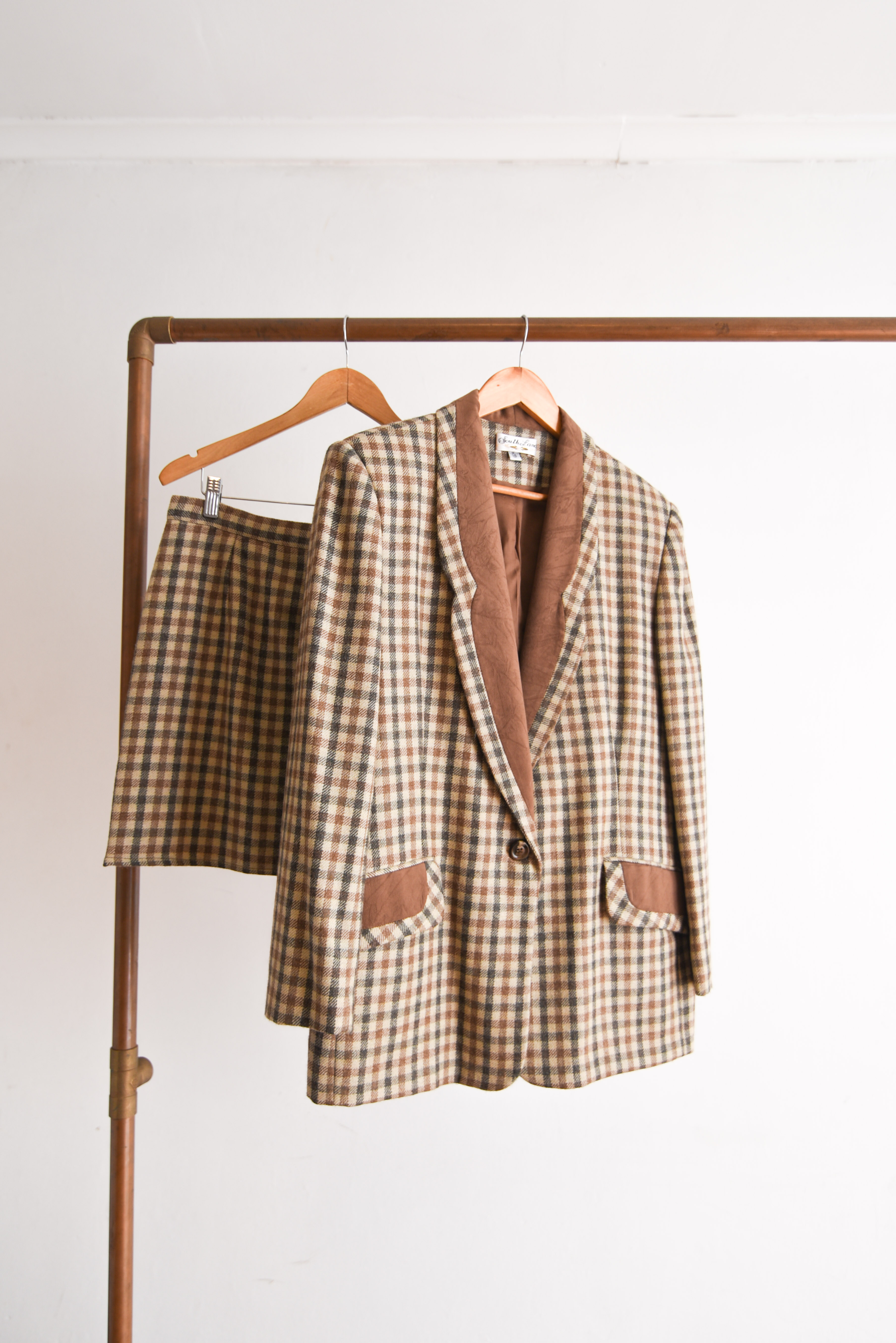 Conjunto vintage gingham made in Chile