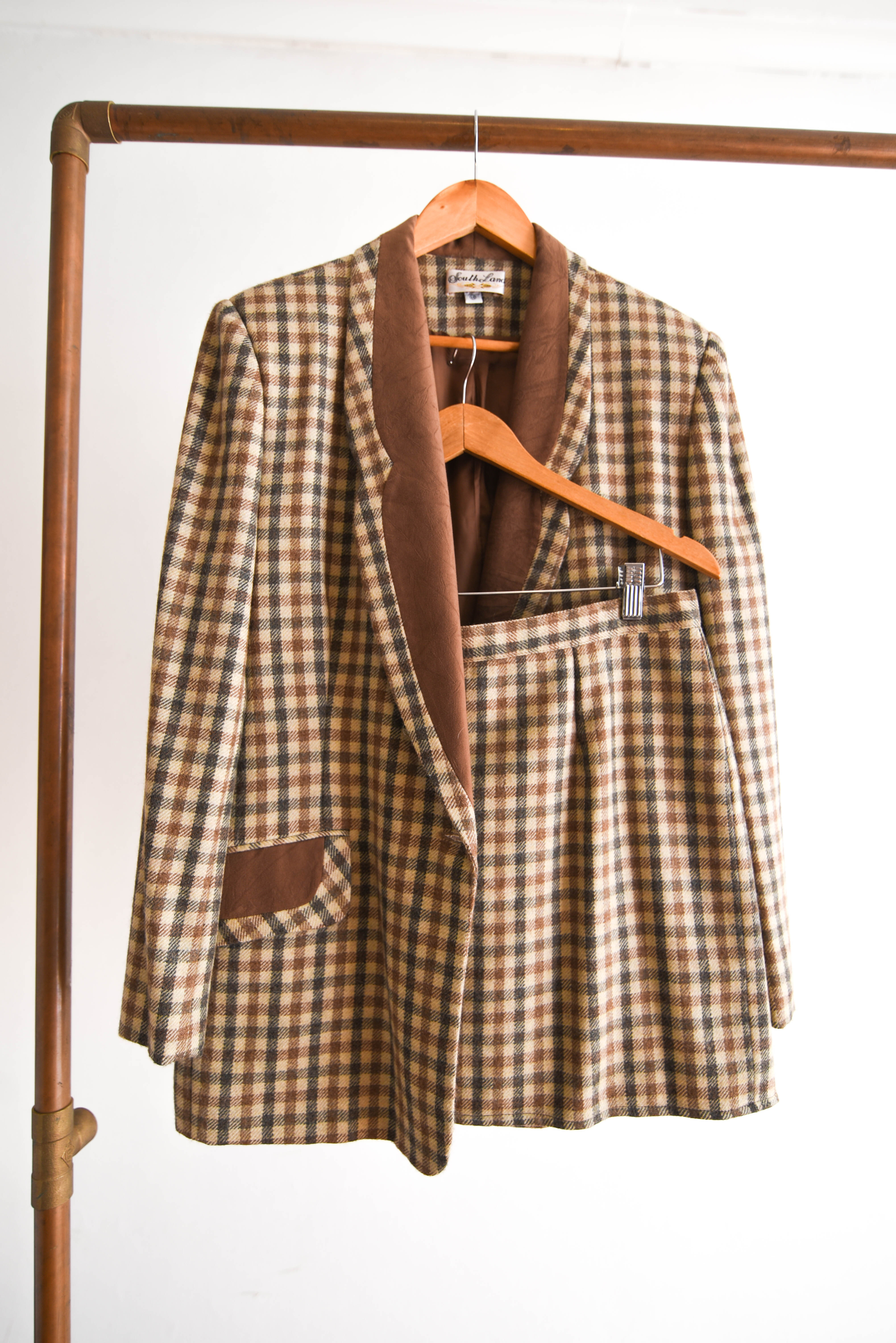 Conjunto vintage gingham made in Chile