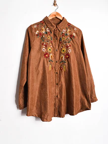 Camisa otoñal bordada