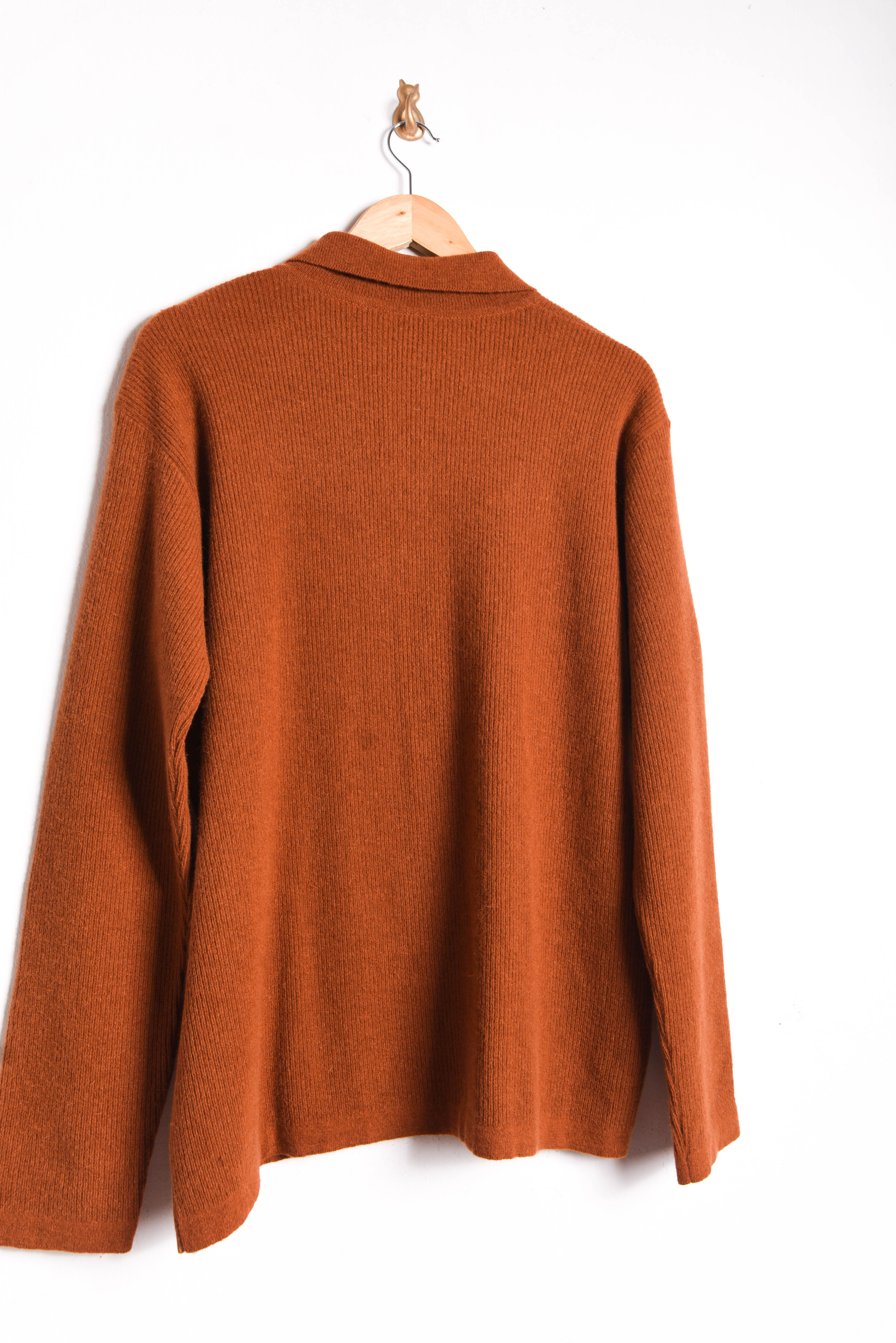 Cardigan lana naranjo vintage