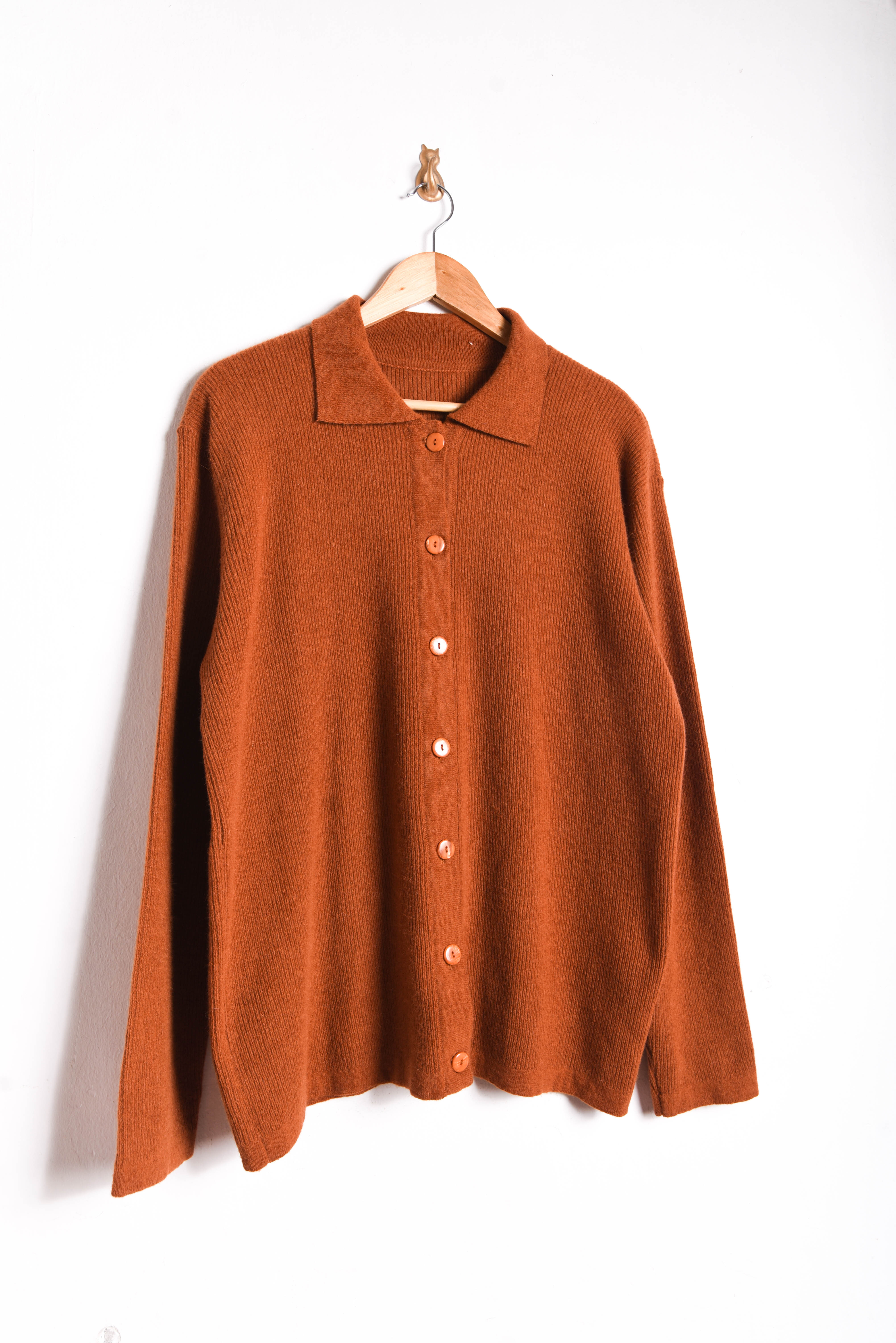 Cardigan lana naranjo vintage