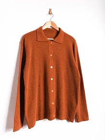 Cardigan lana naranjo vintage