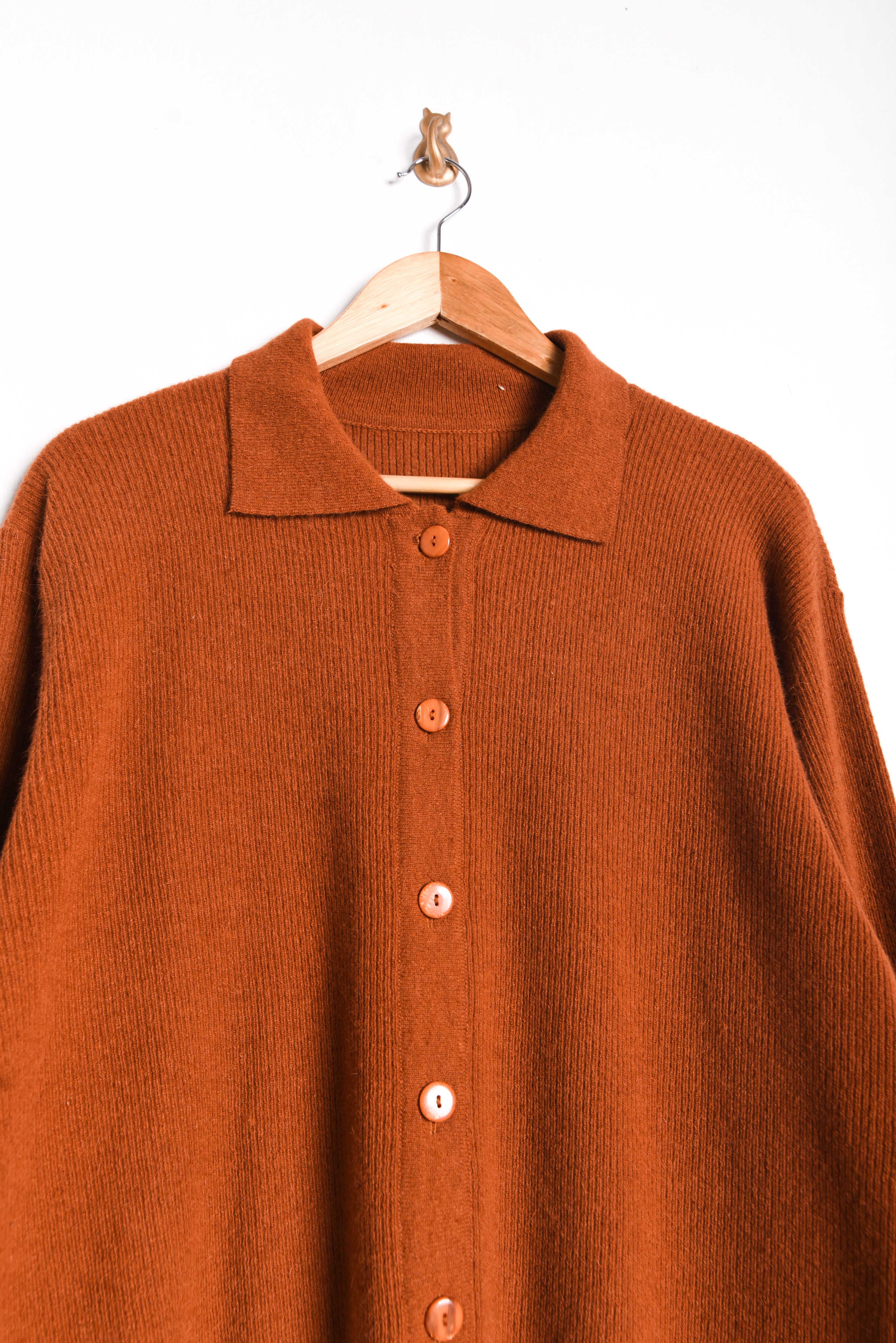 Cardigan lana naranjo vintage