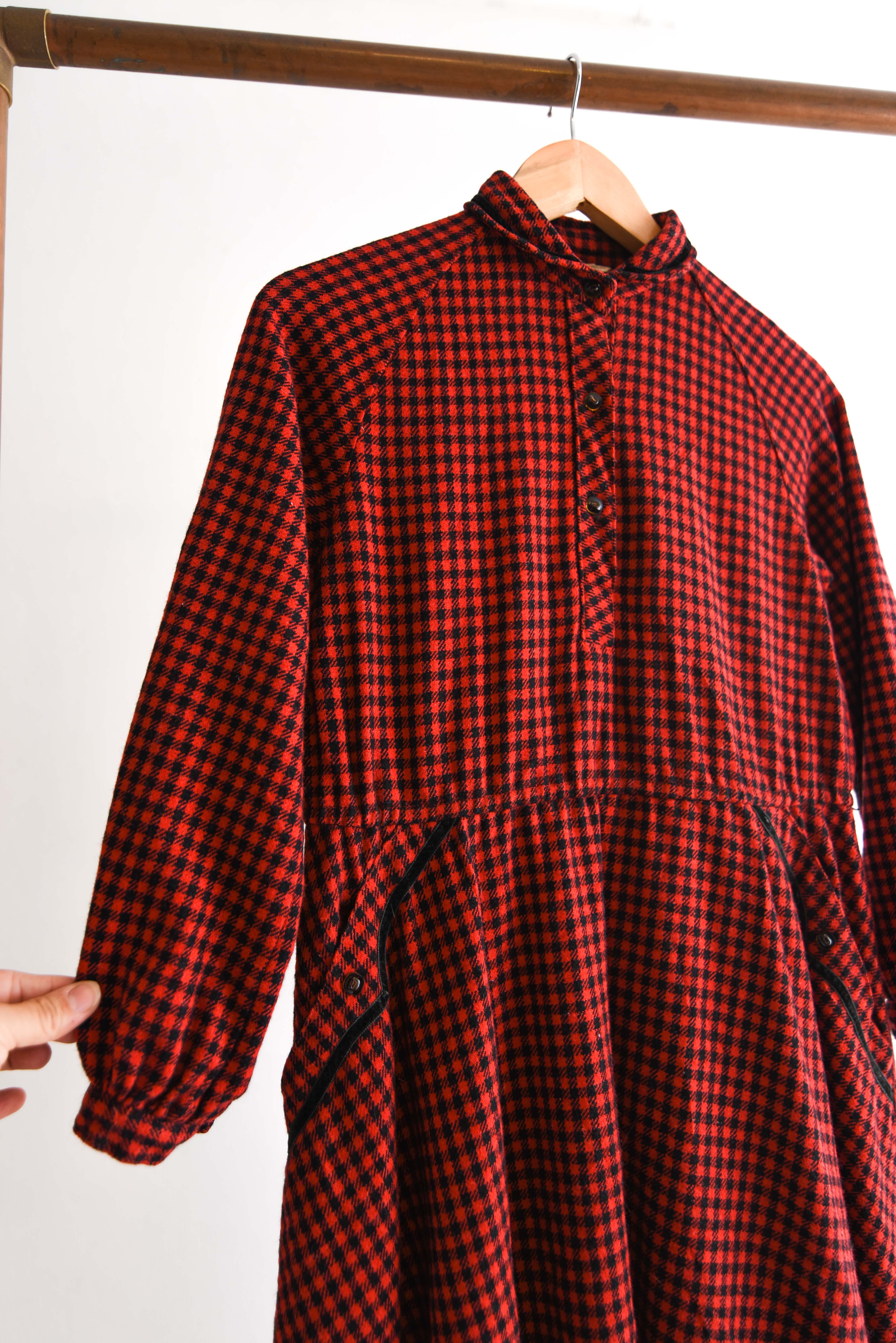 Vestido vintage gingham red