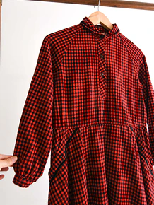 Vestido vintage gingham red