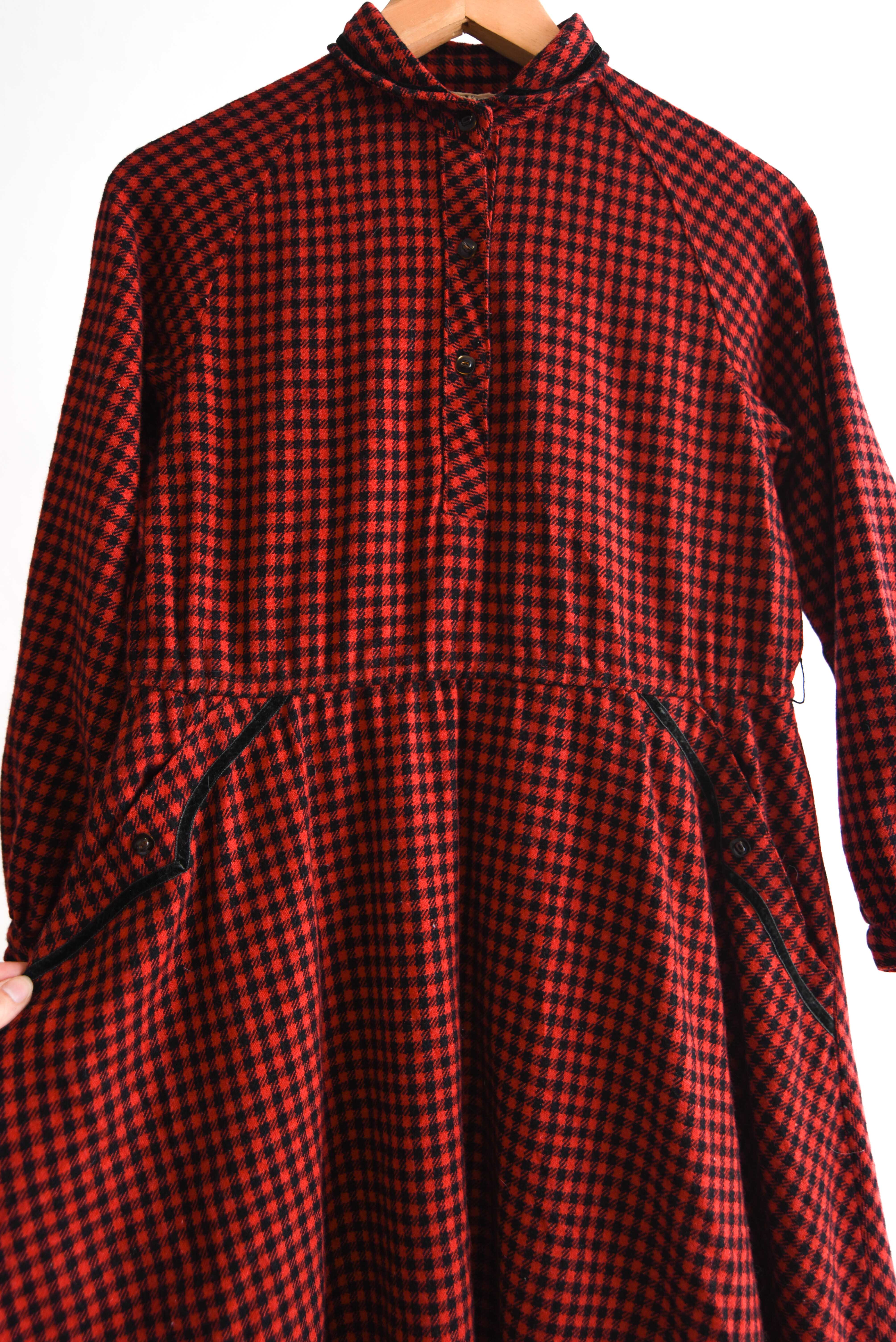 Vestido vintage gingham red