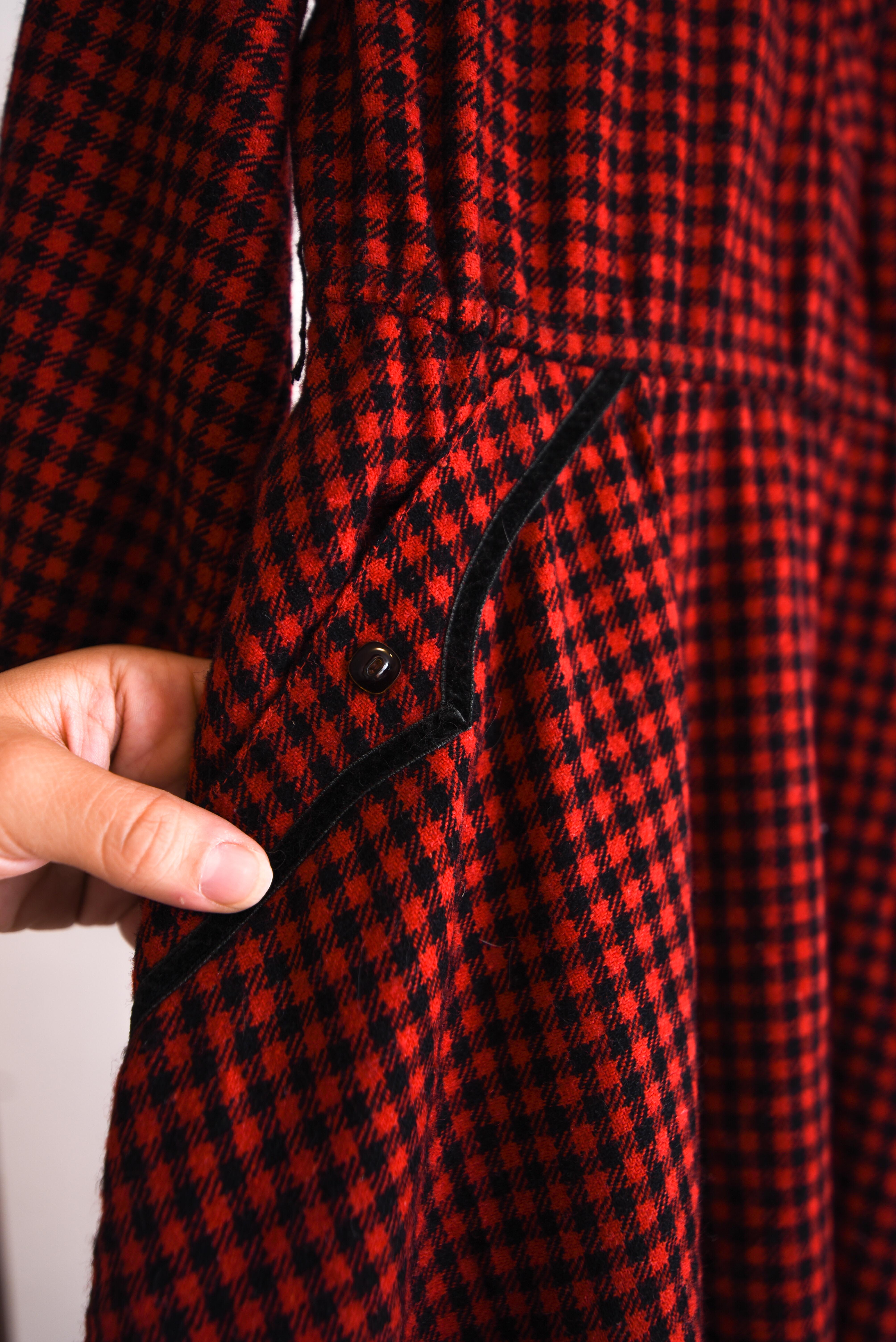 Vestido vintage gingham red