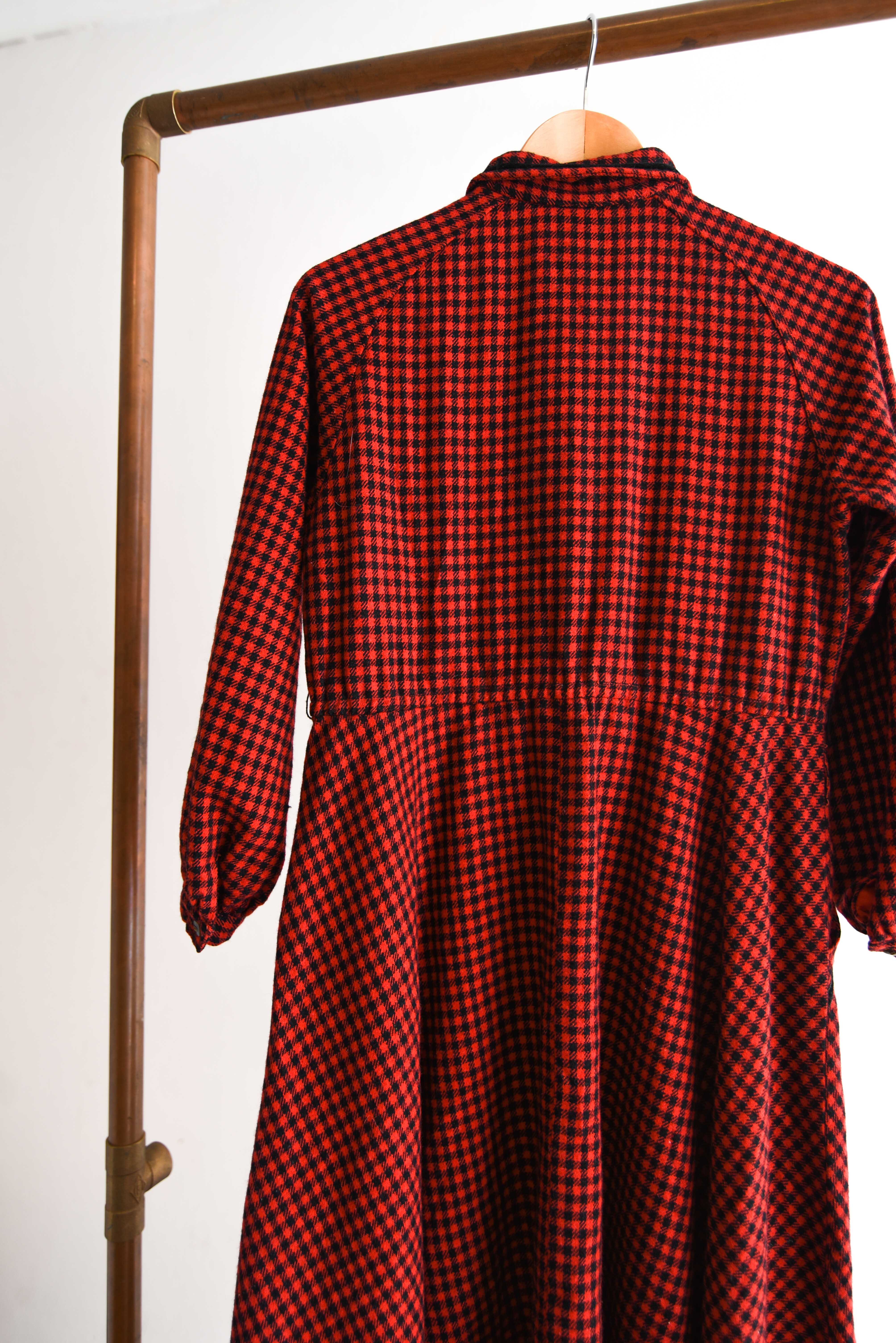 Vestido vintage gingham red