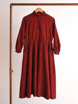 Vestido vintage gingham red