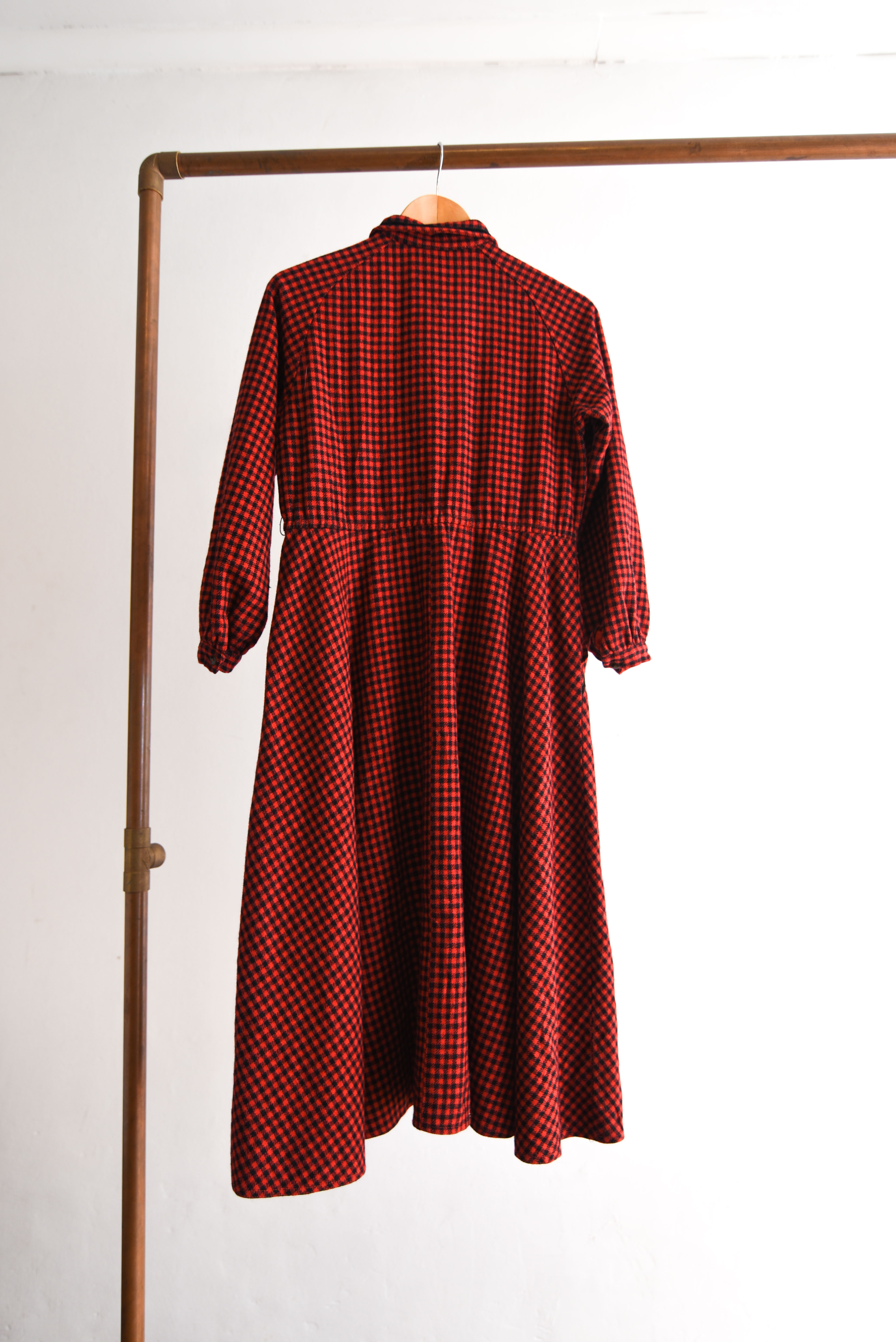 Vestido vintage gingham red