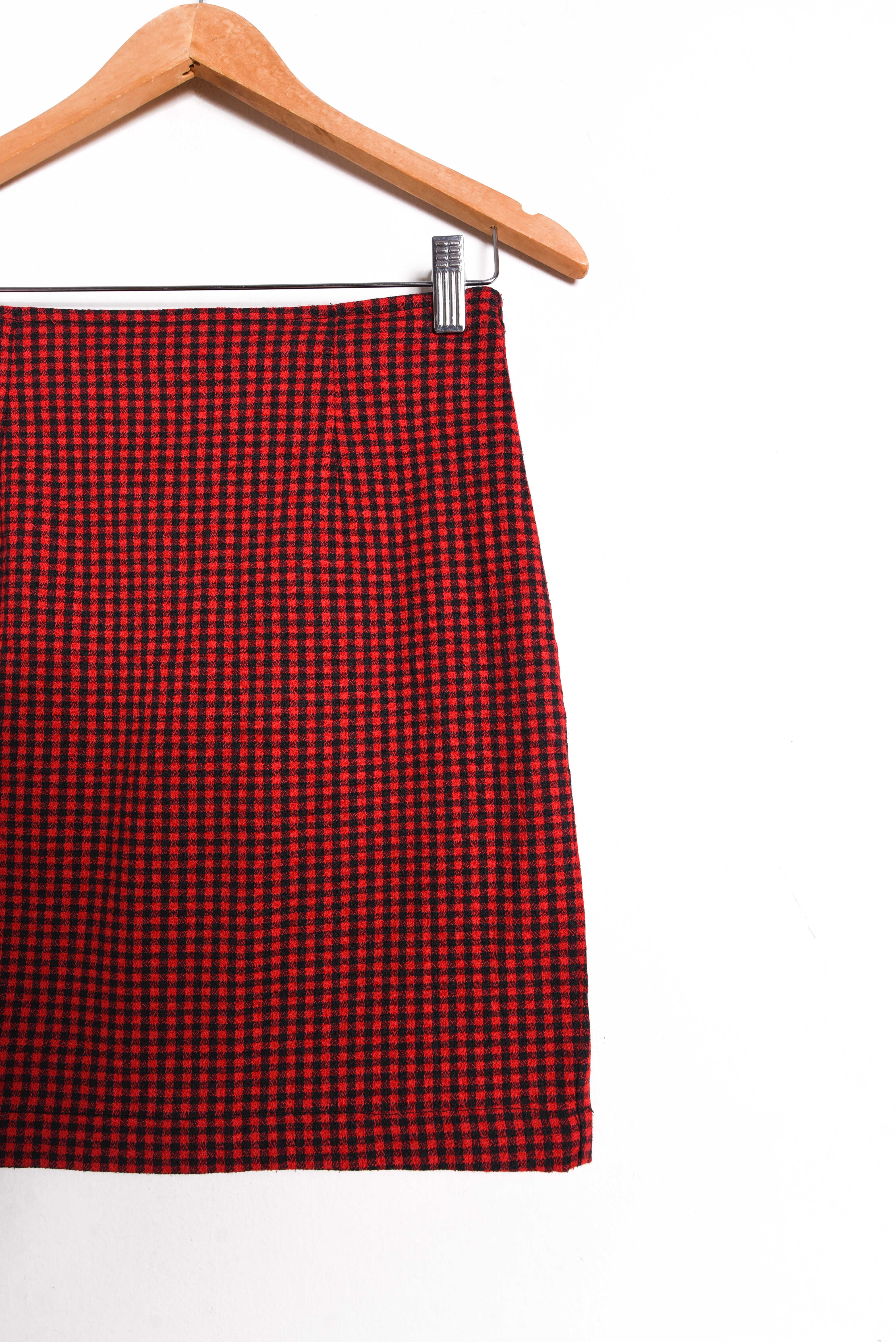 Mini falda 90s gingham red
