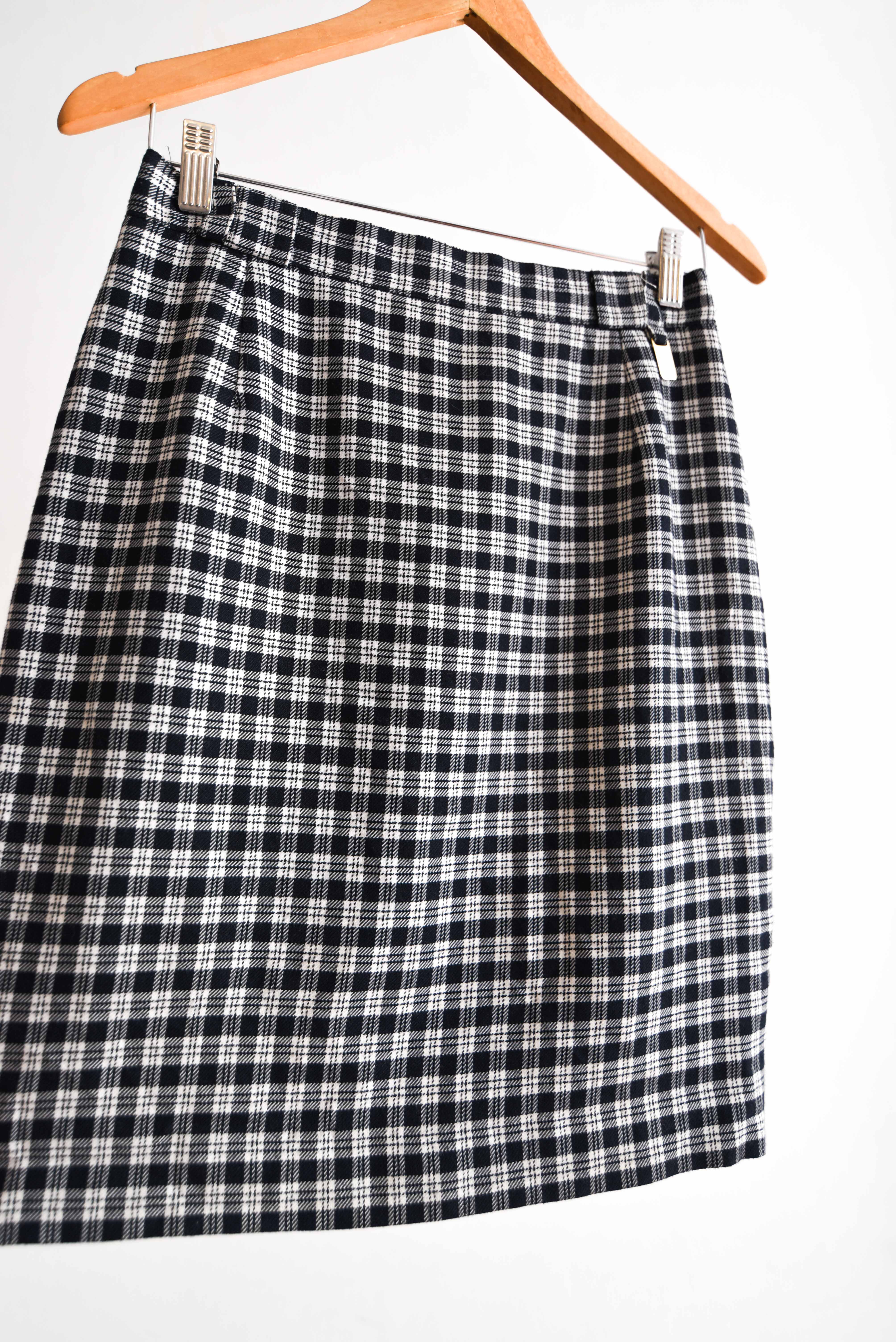 Falda vintage cuadros b&w