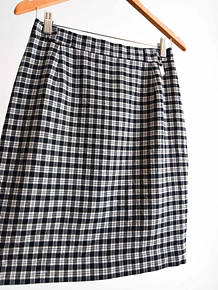 Falda vintage cuadros b&w