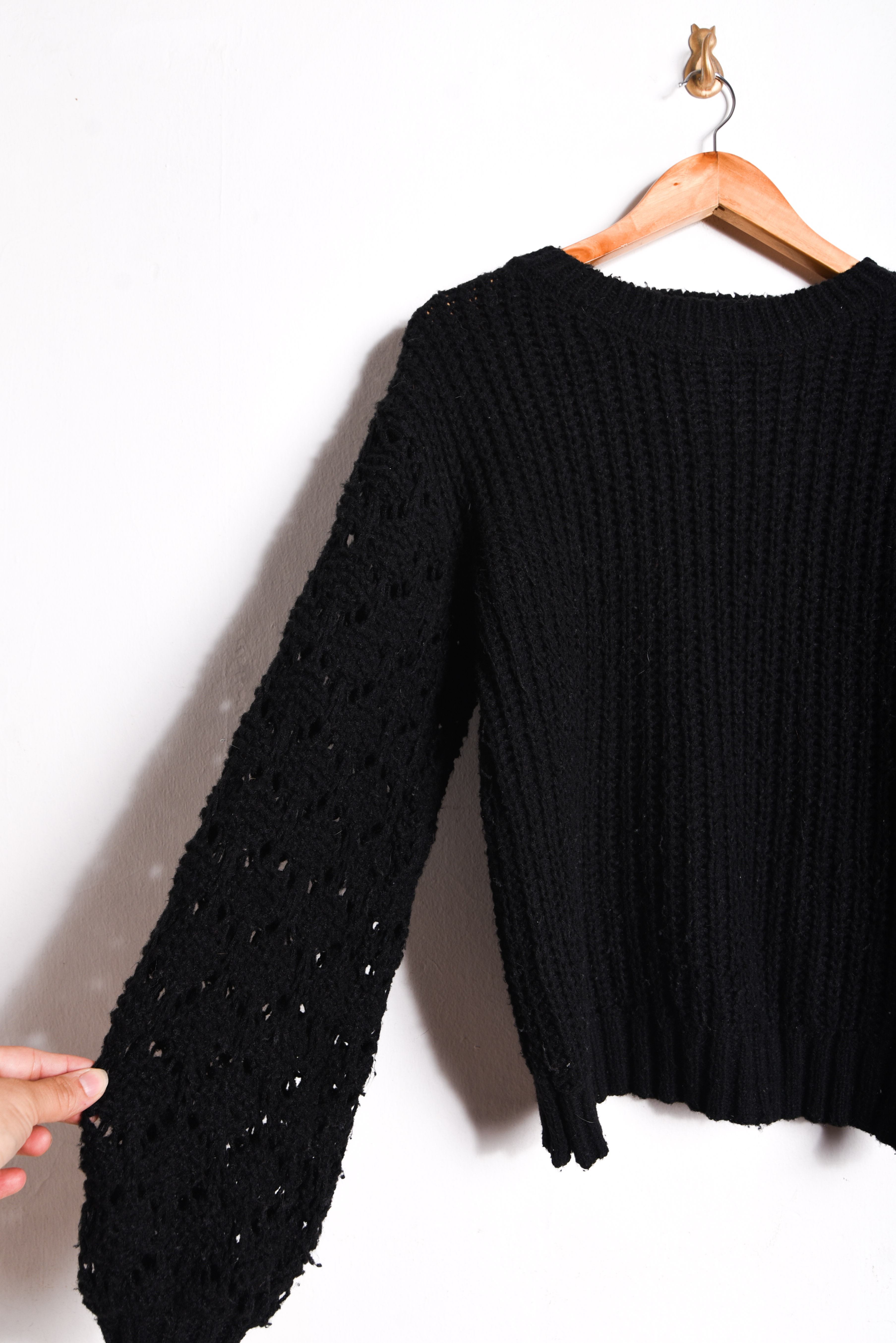 Chaleco negro manga globo