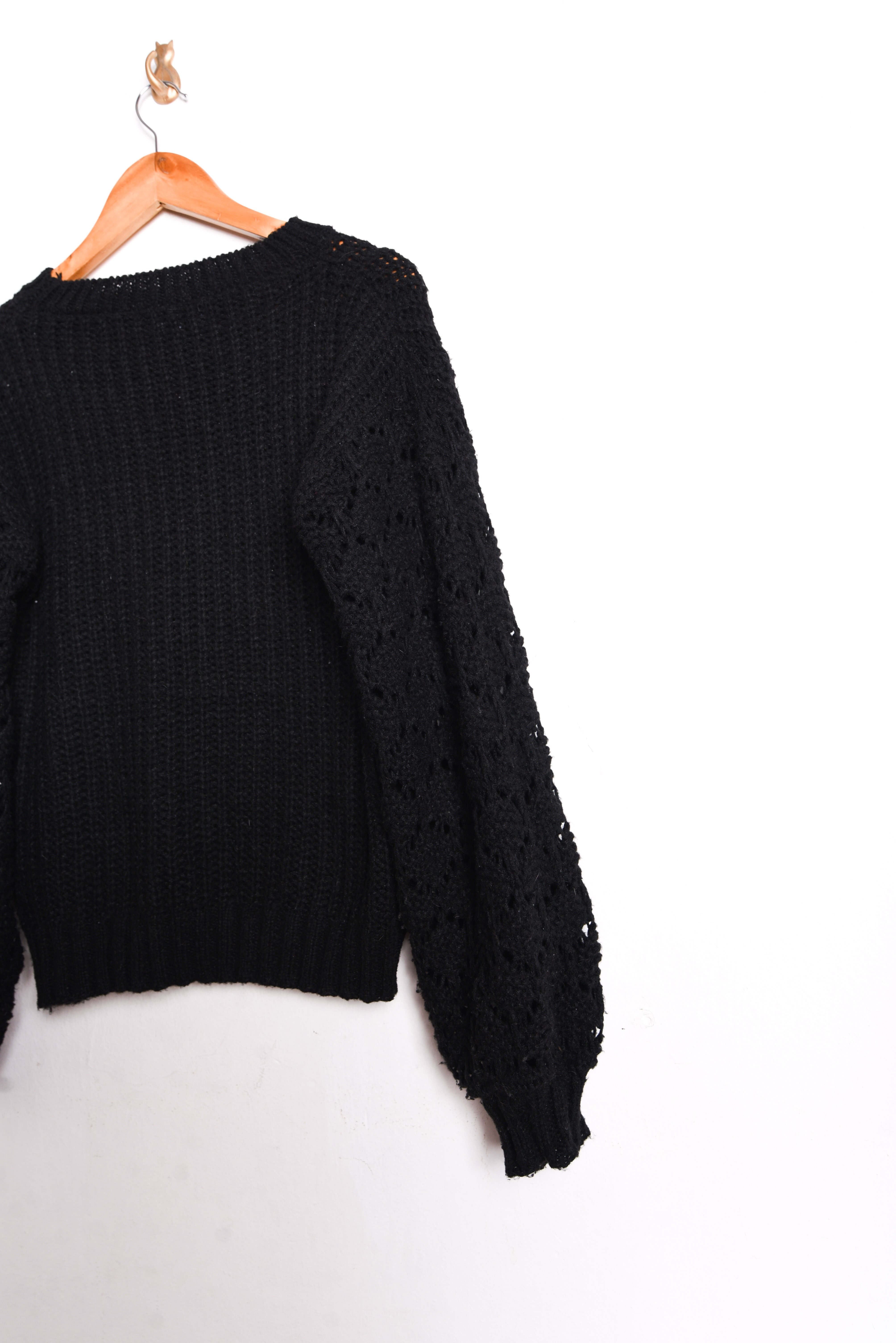 Chaleco negro manga globo