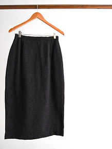 Falda lana grafito vntg