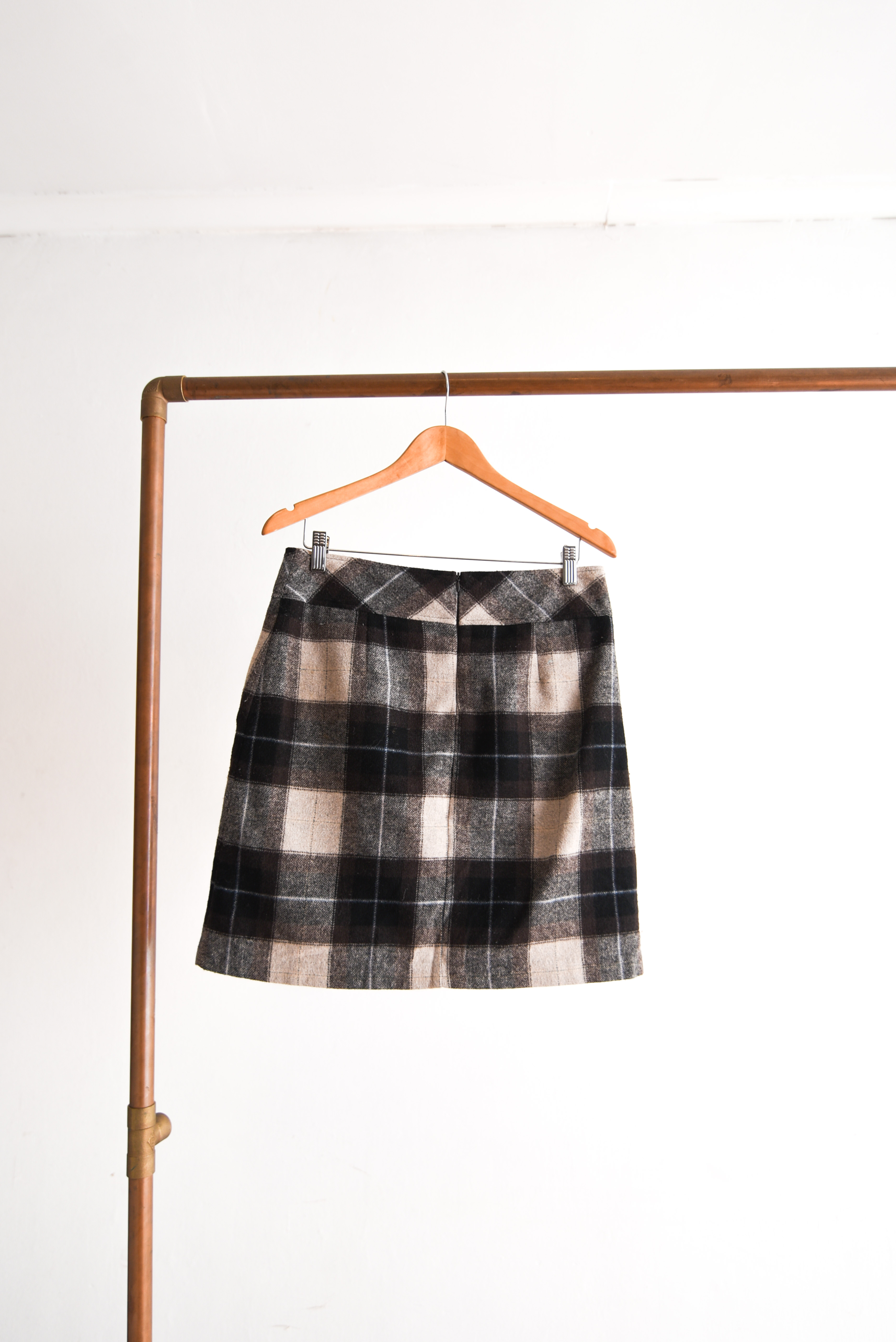 Falda tartán vintage lana