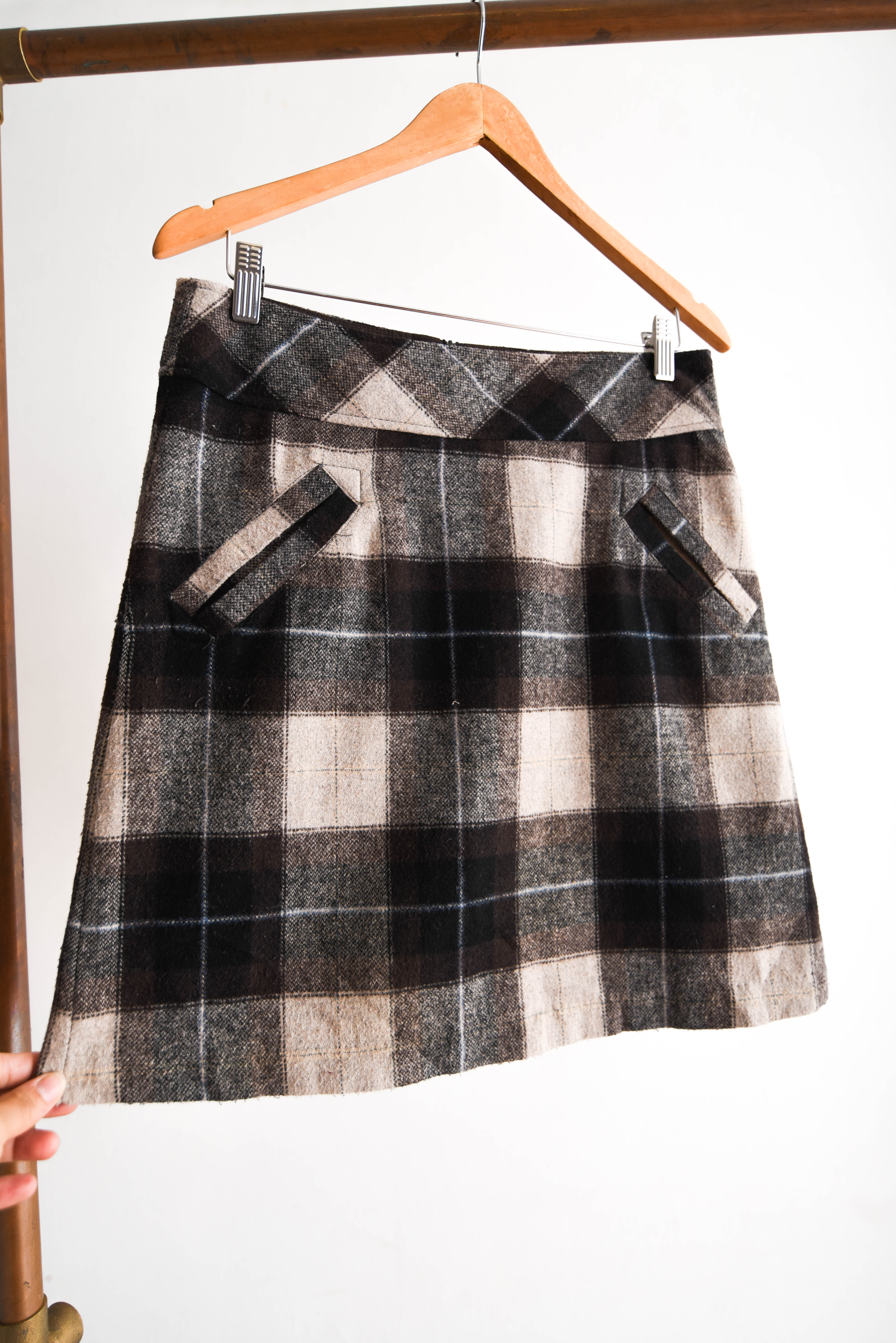 Falda tartán vintage lana