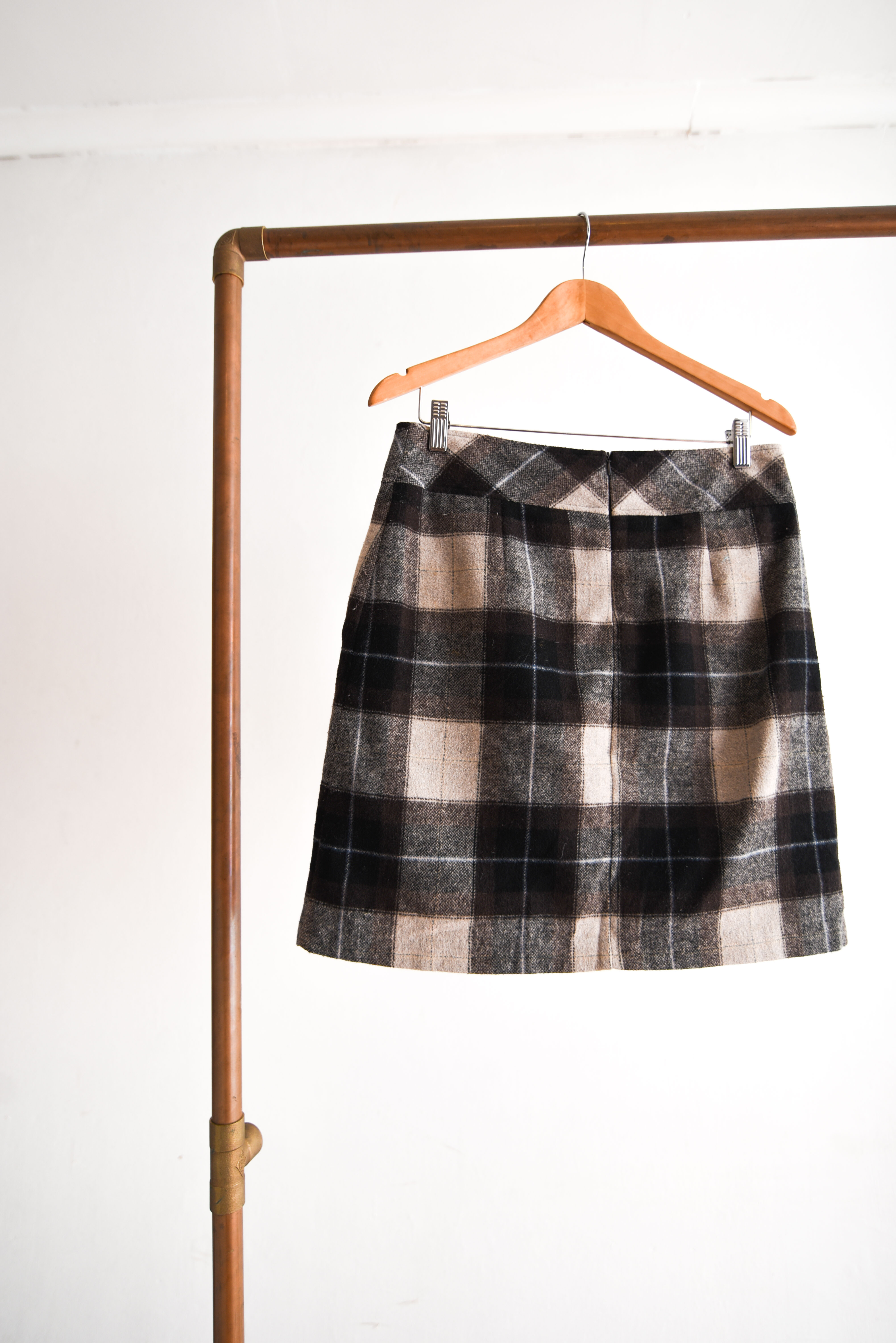 Falda tartán vintage lana