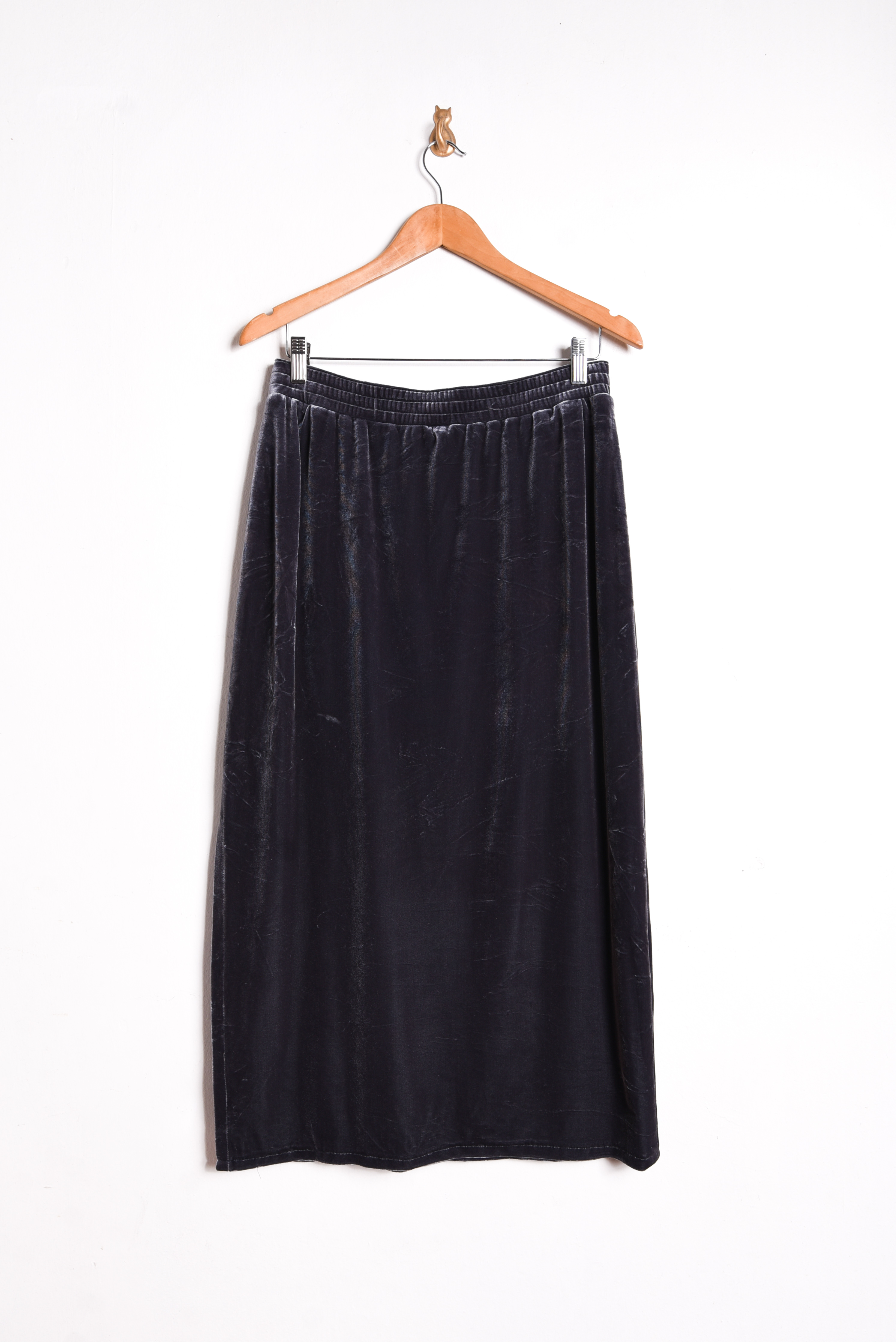 Maxi falda gris velvet