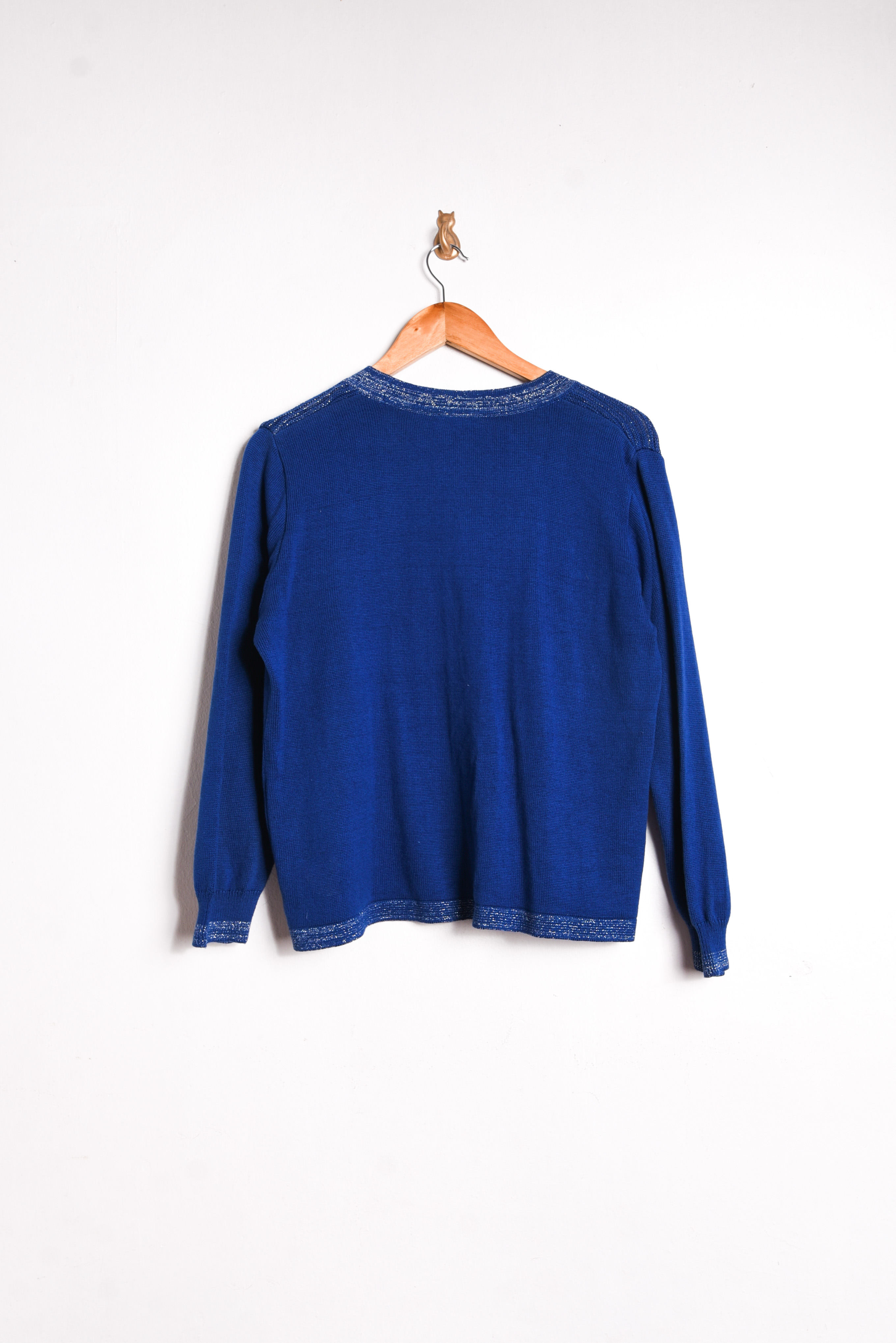 Cardigan azulino brillos