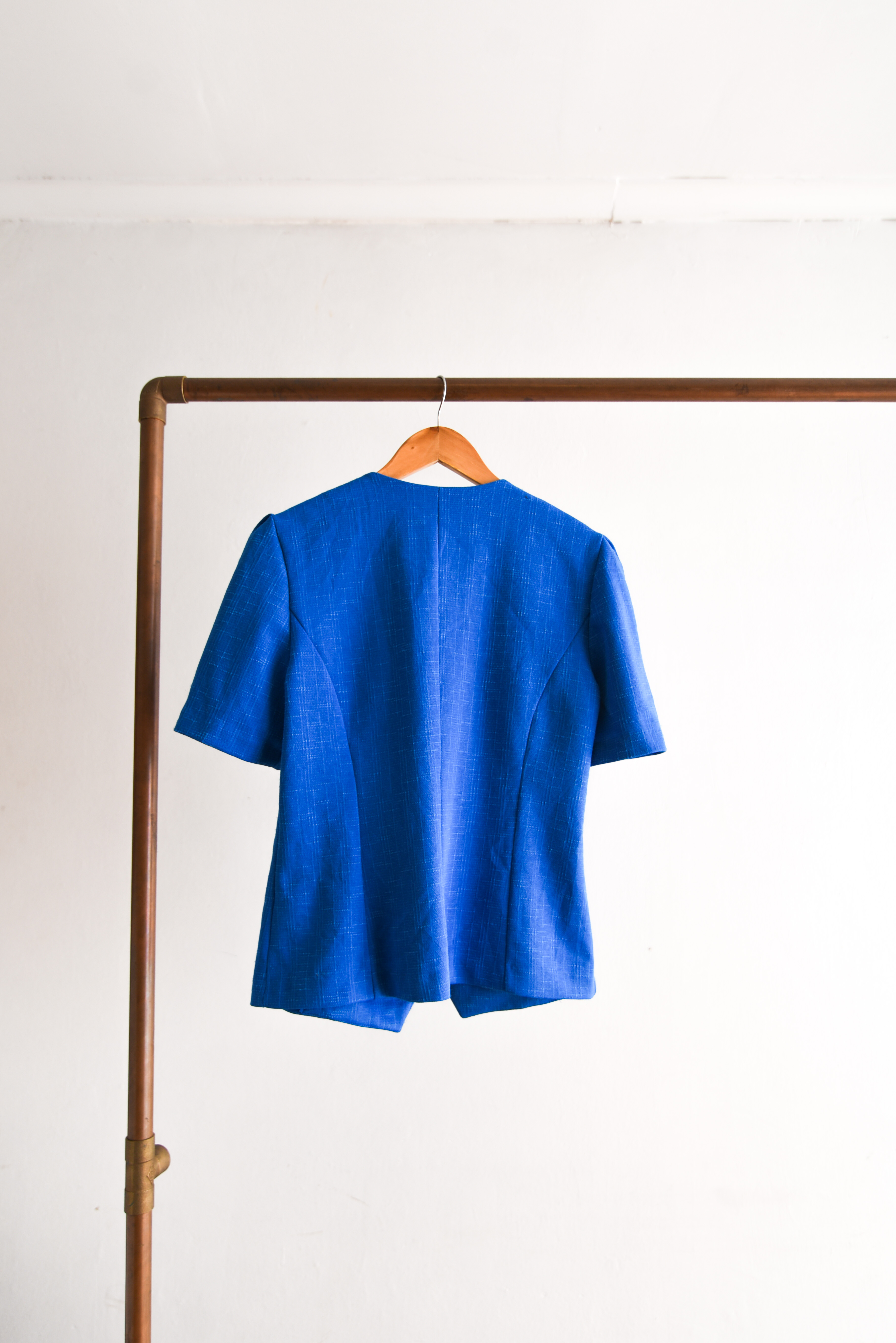 Blusa azulina 80s perlas