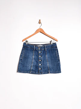 Mini falda denim botones