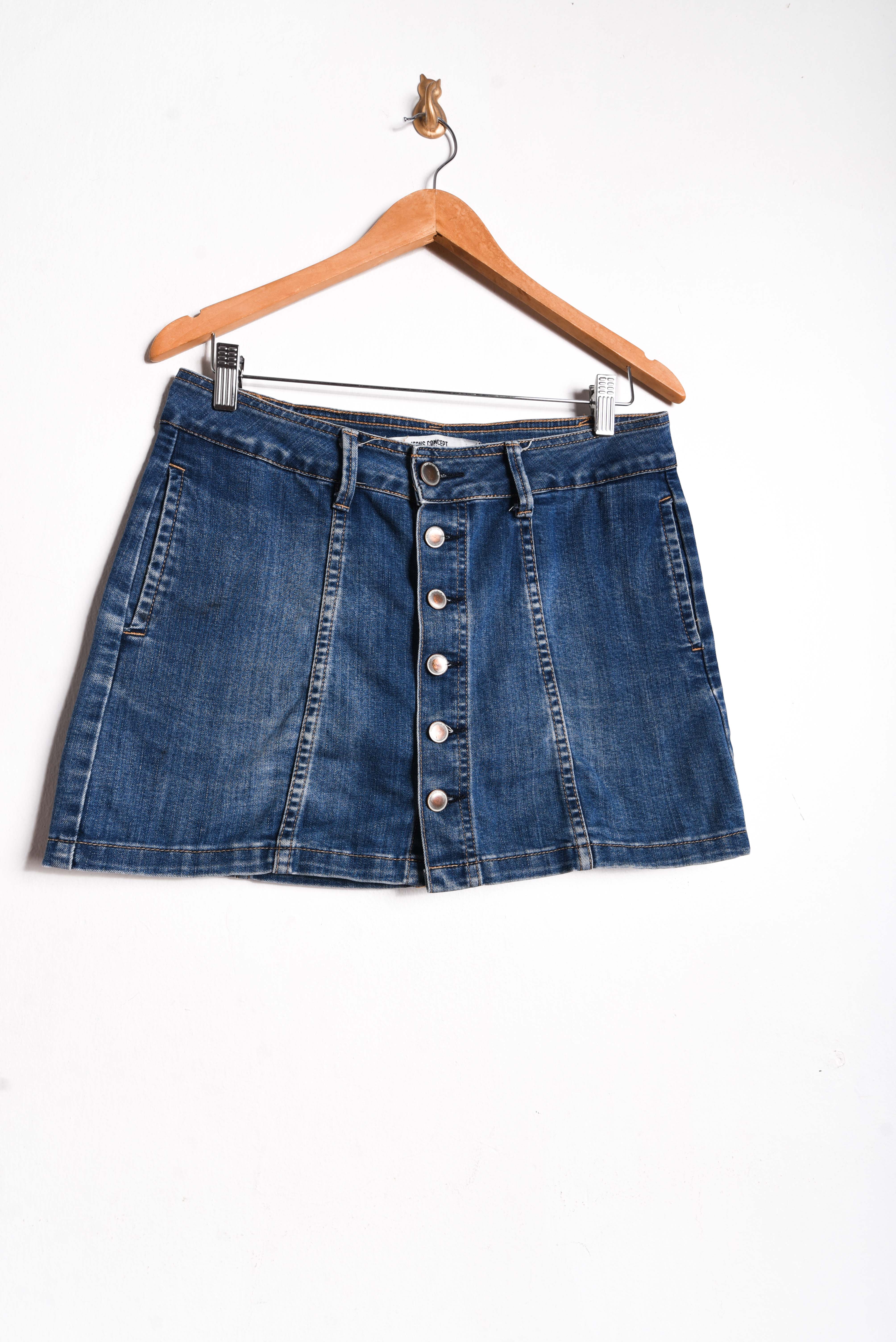 Mini falda denim botones