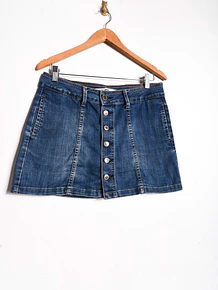 Mini falda denim botones