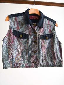 Chaqueta denim crop vntg