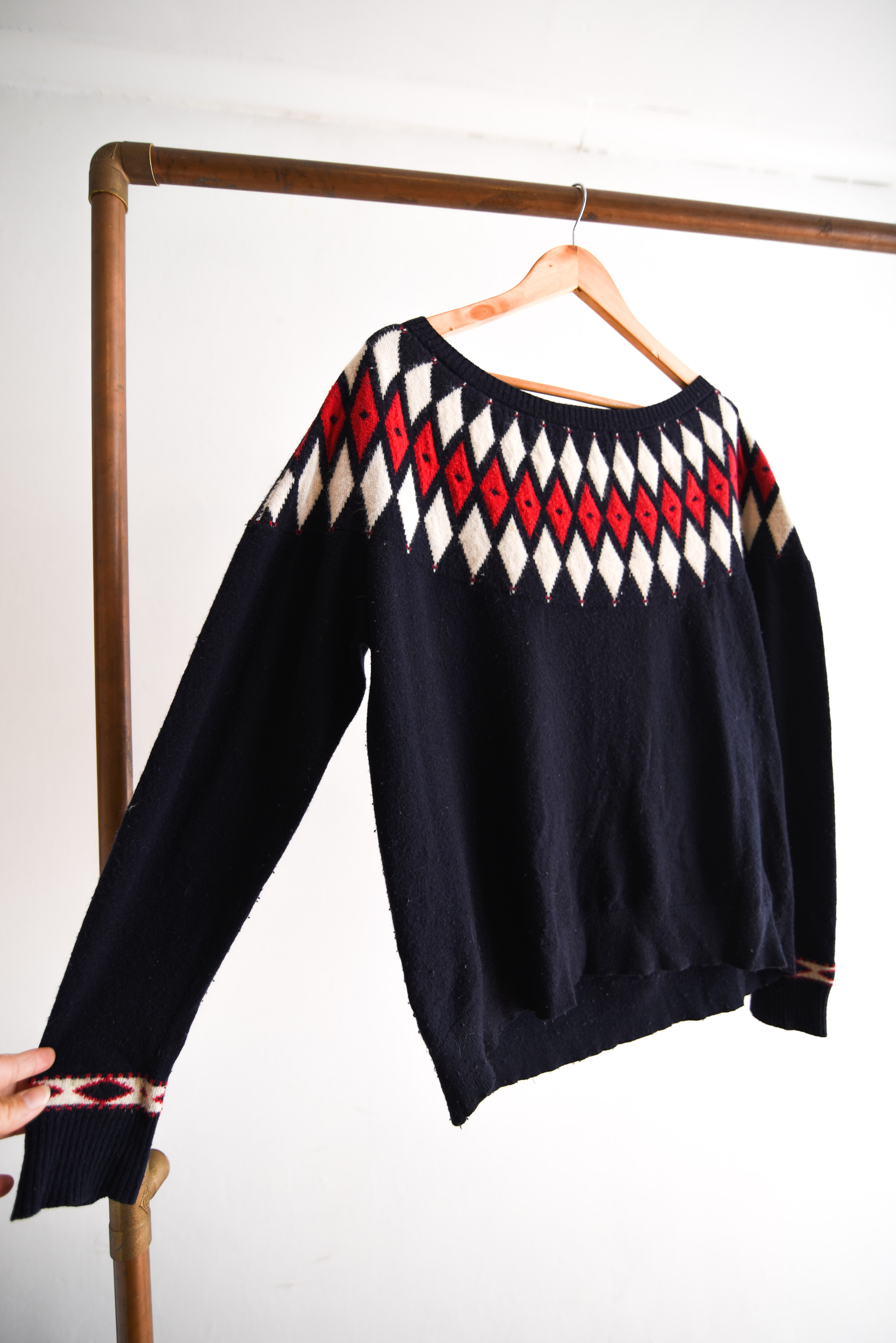 Chaleco lana rombos Laura Ashley