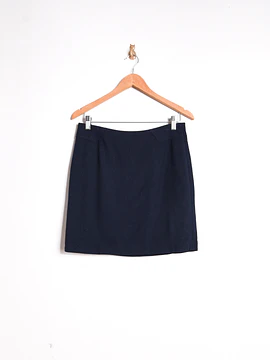 Falda lana navy blue