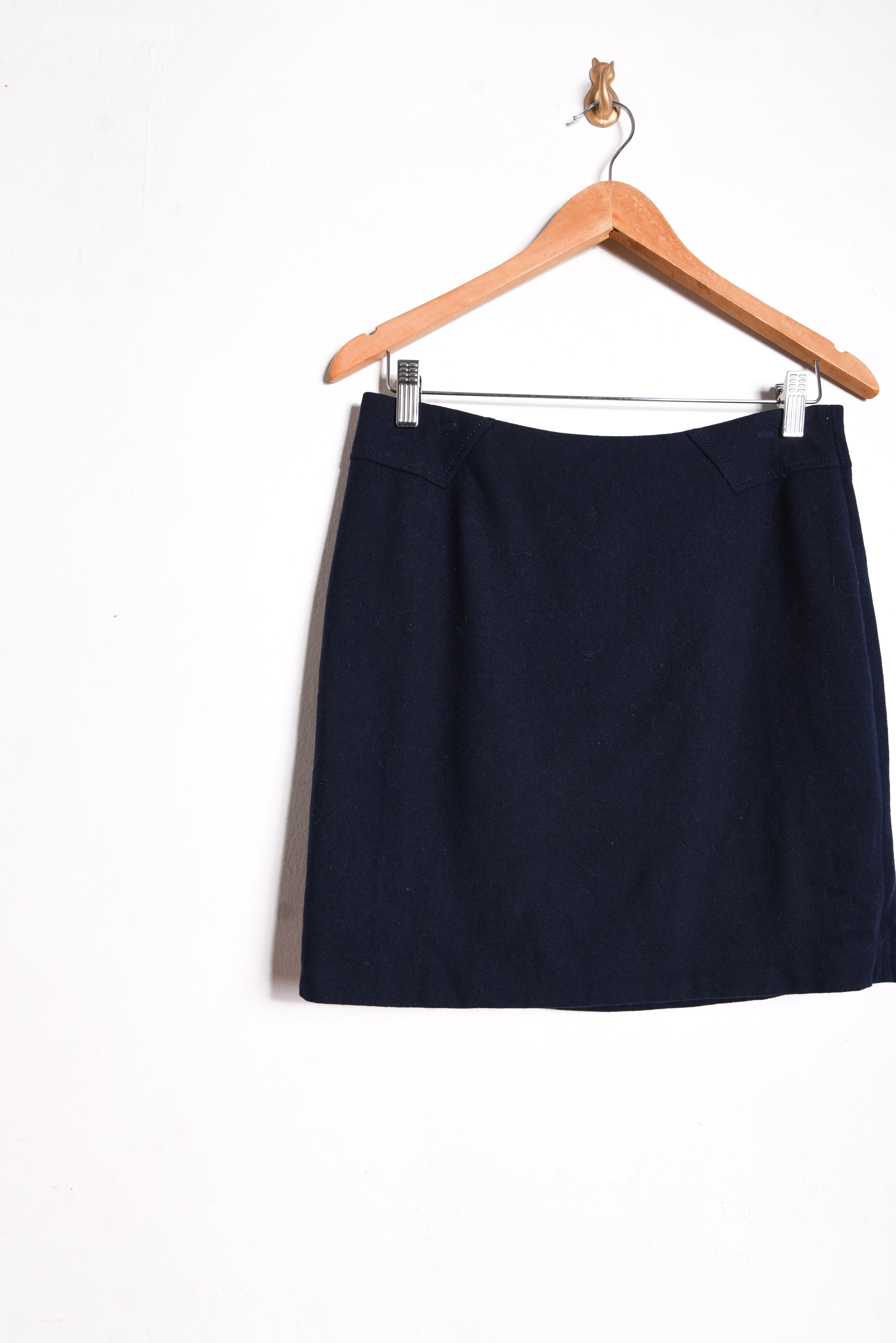 Falda lana navy blue
