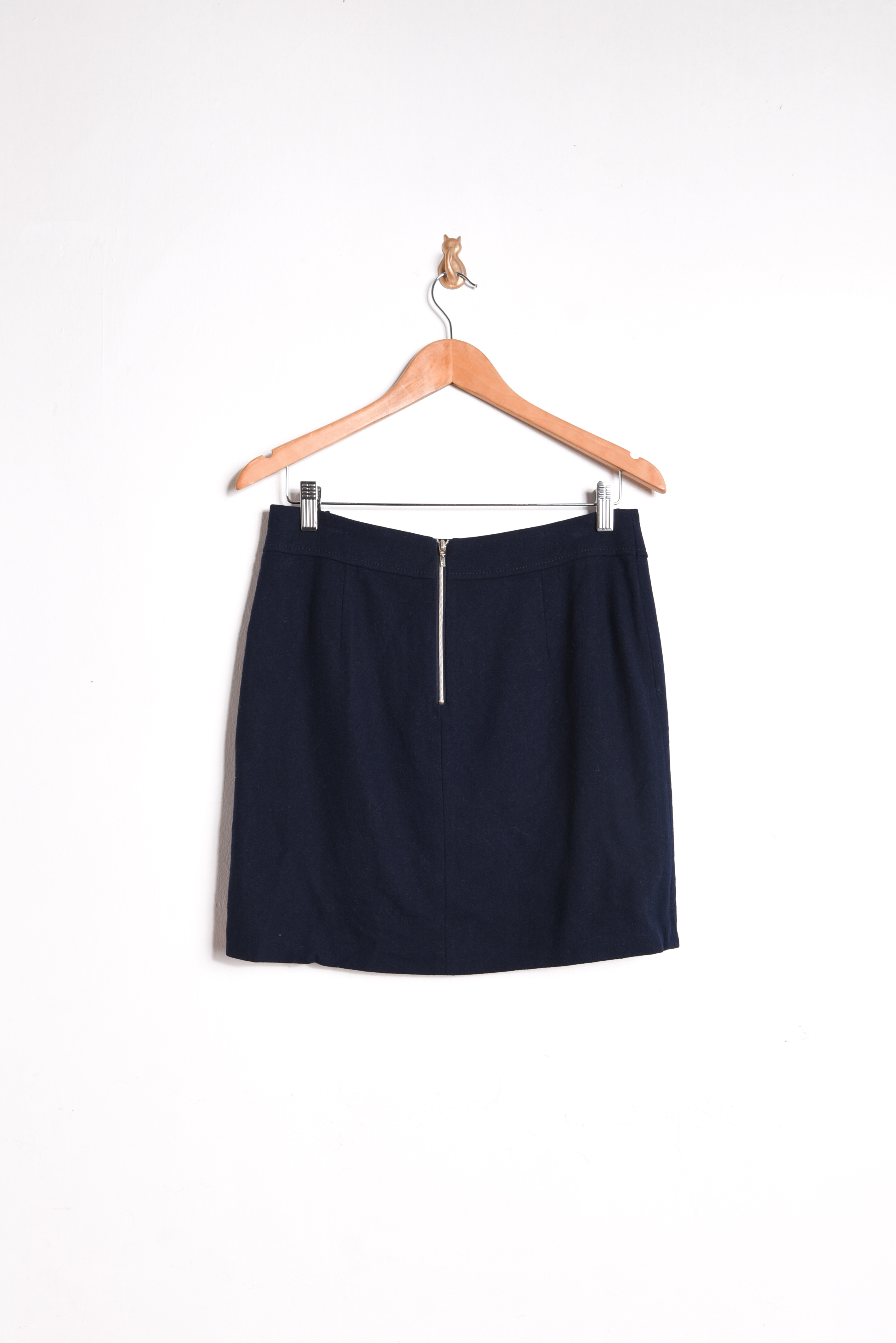 Falda lana navy blue