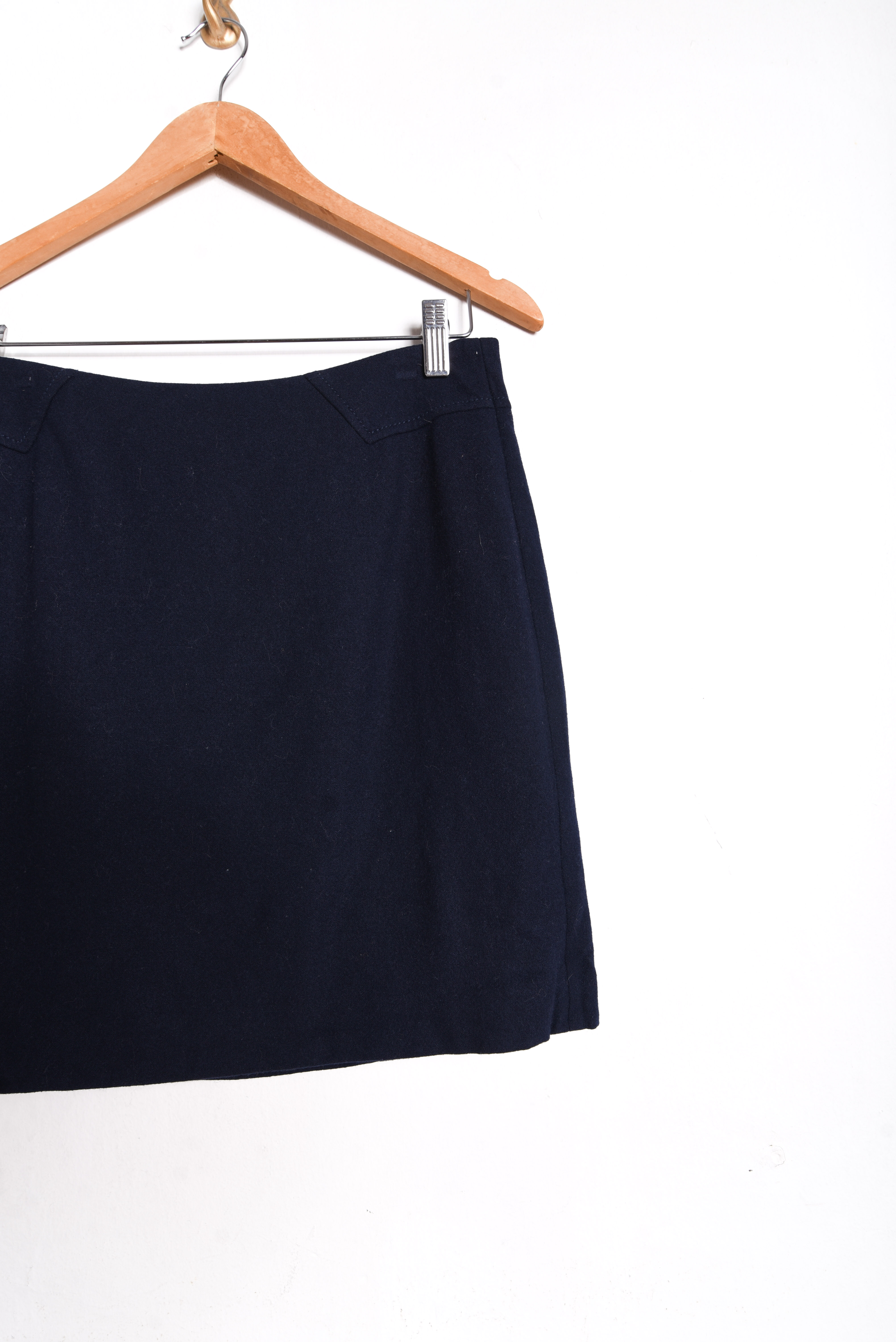 Falda lana navy blue