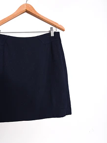 Falda lana navy blue