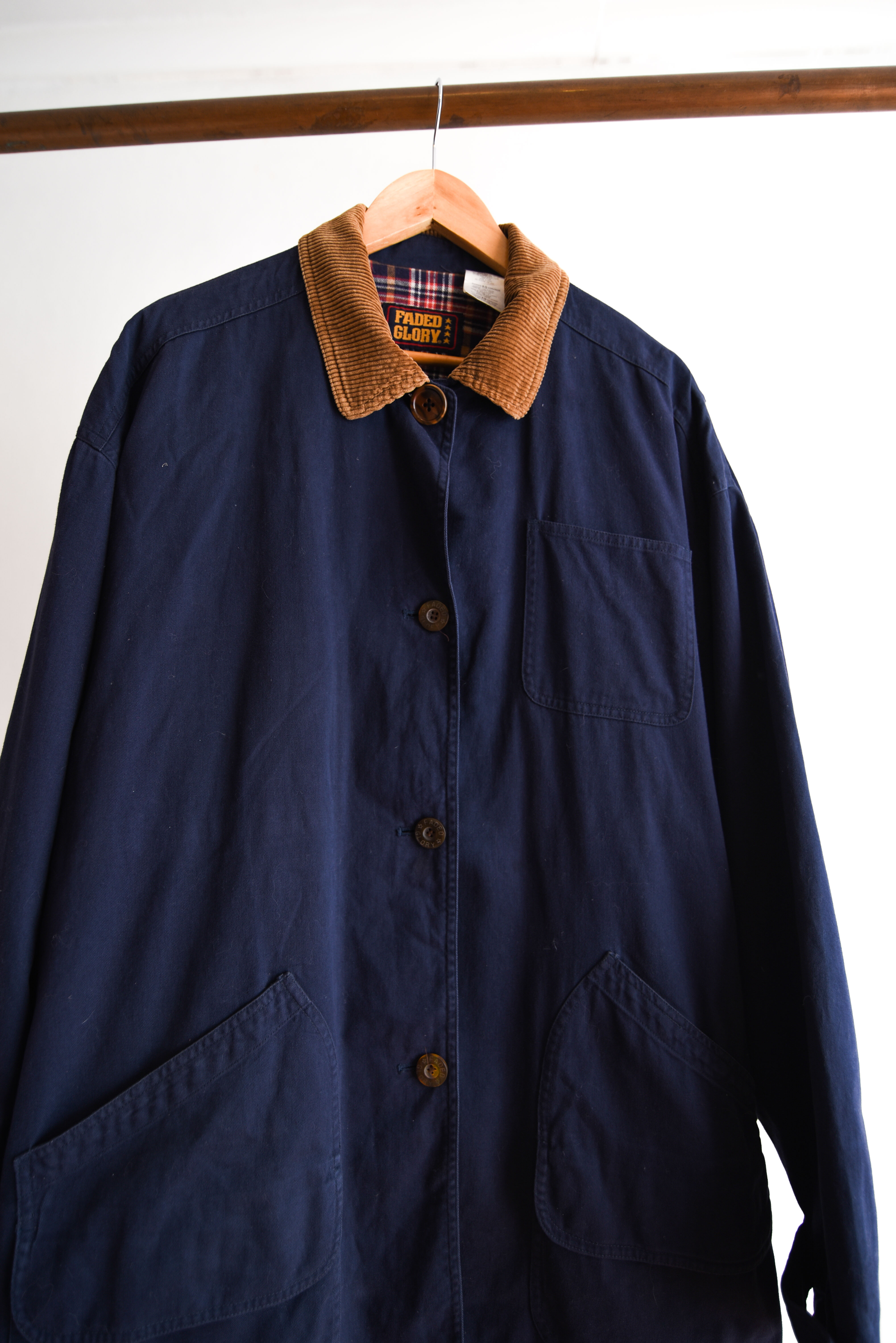 Chaqueta Barn Jacket azul y cotelé