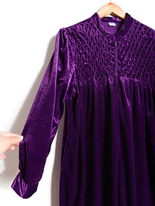 Bata lencera purple velvet