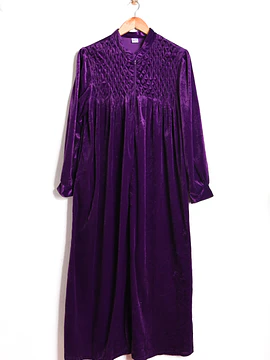 Bata lencera purple velvet