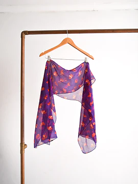 Pañuelo traslucido morado sombreros