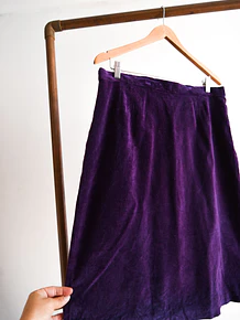 Falda purple terciopelo vintage